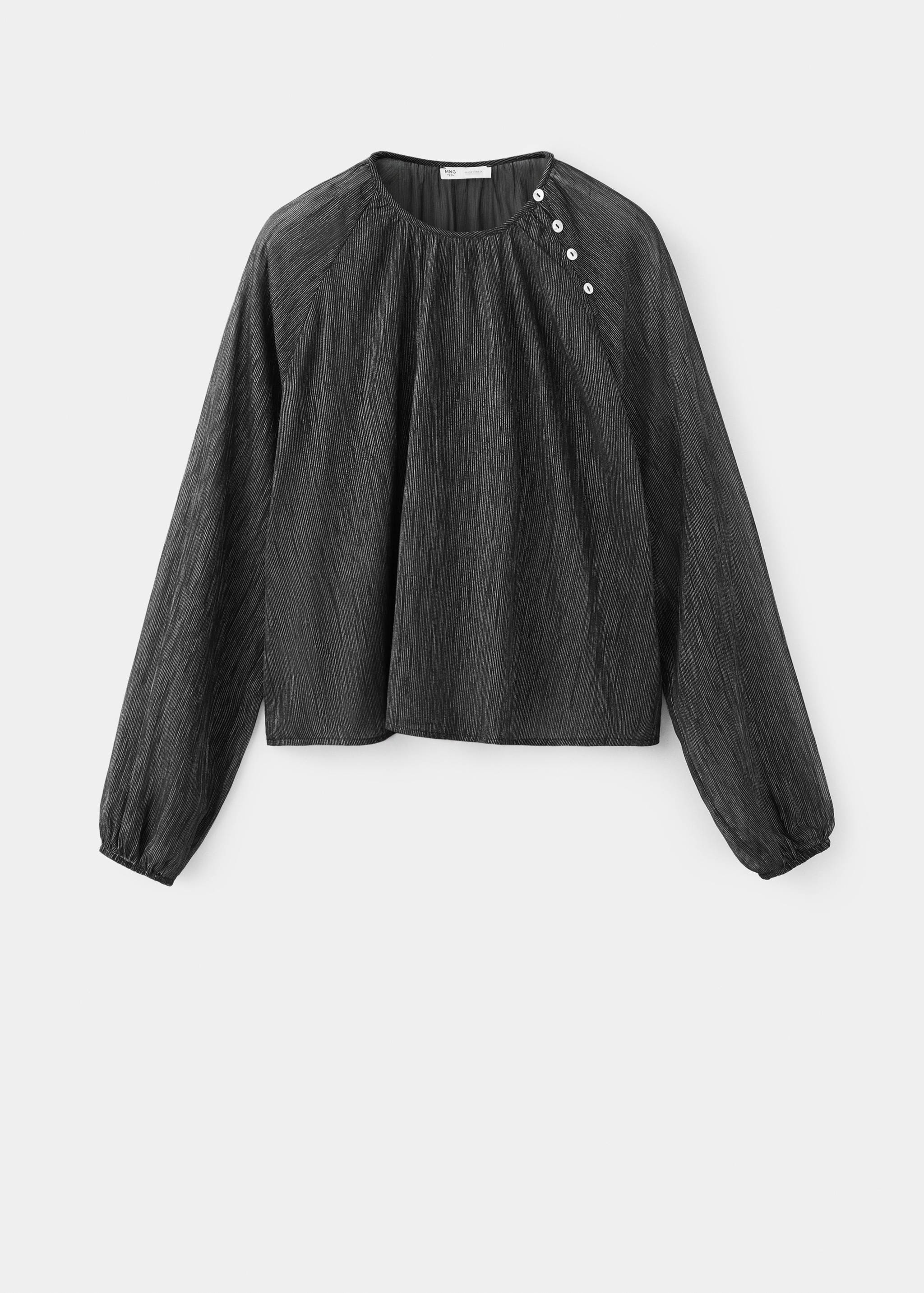Blouse en fil métallisé détail boutons - Article sans modèle