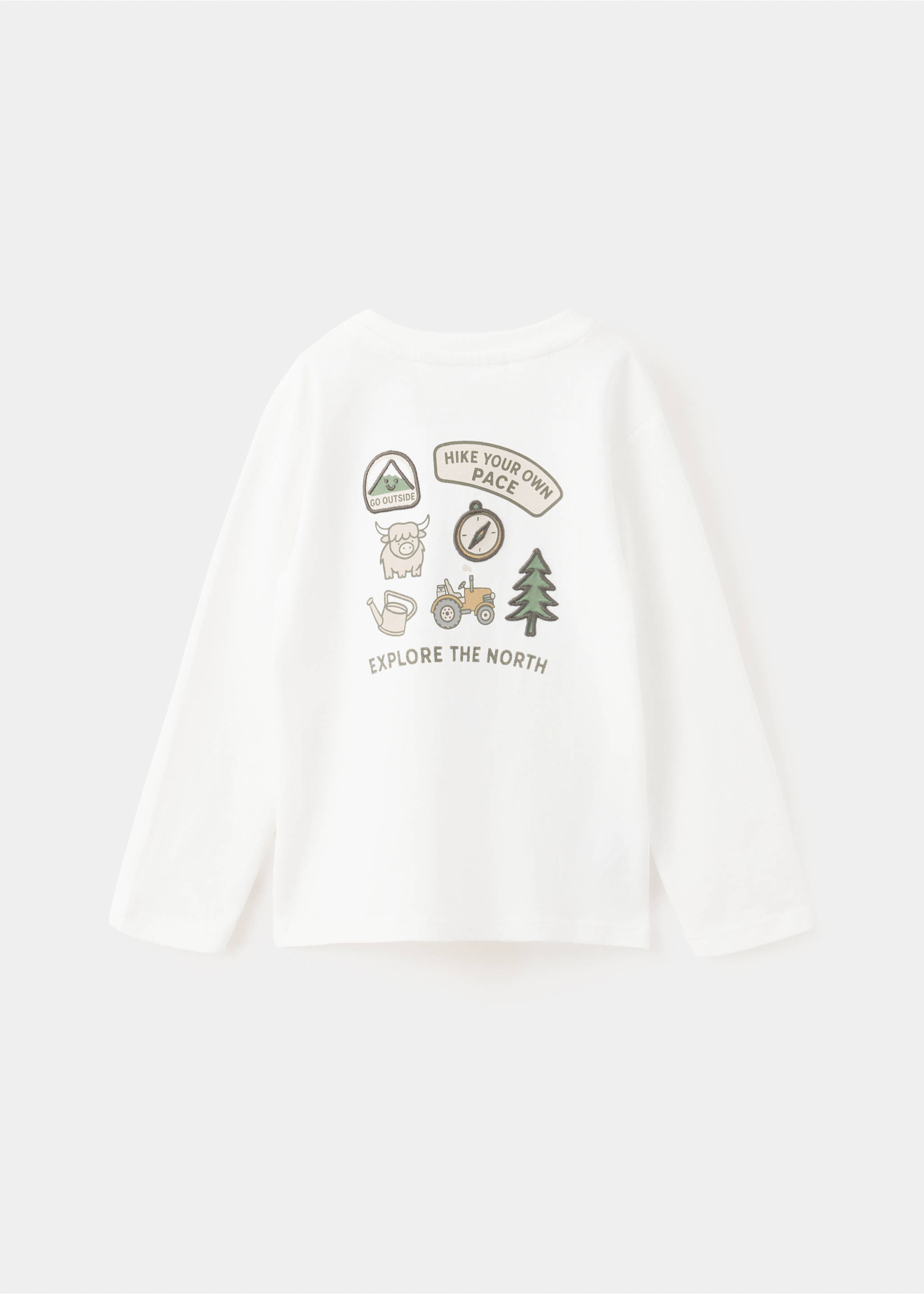 Oversized T-shirt with printed details - Reverse of the article, Off White. Ref: 37057907-00.