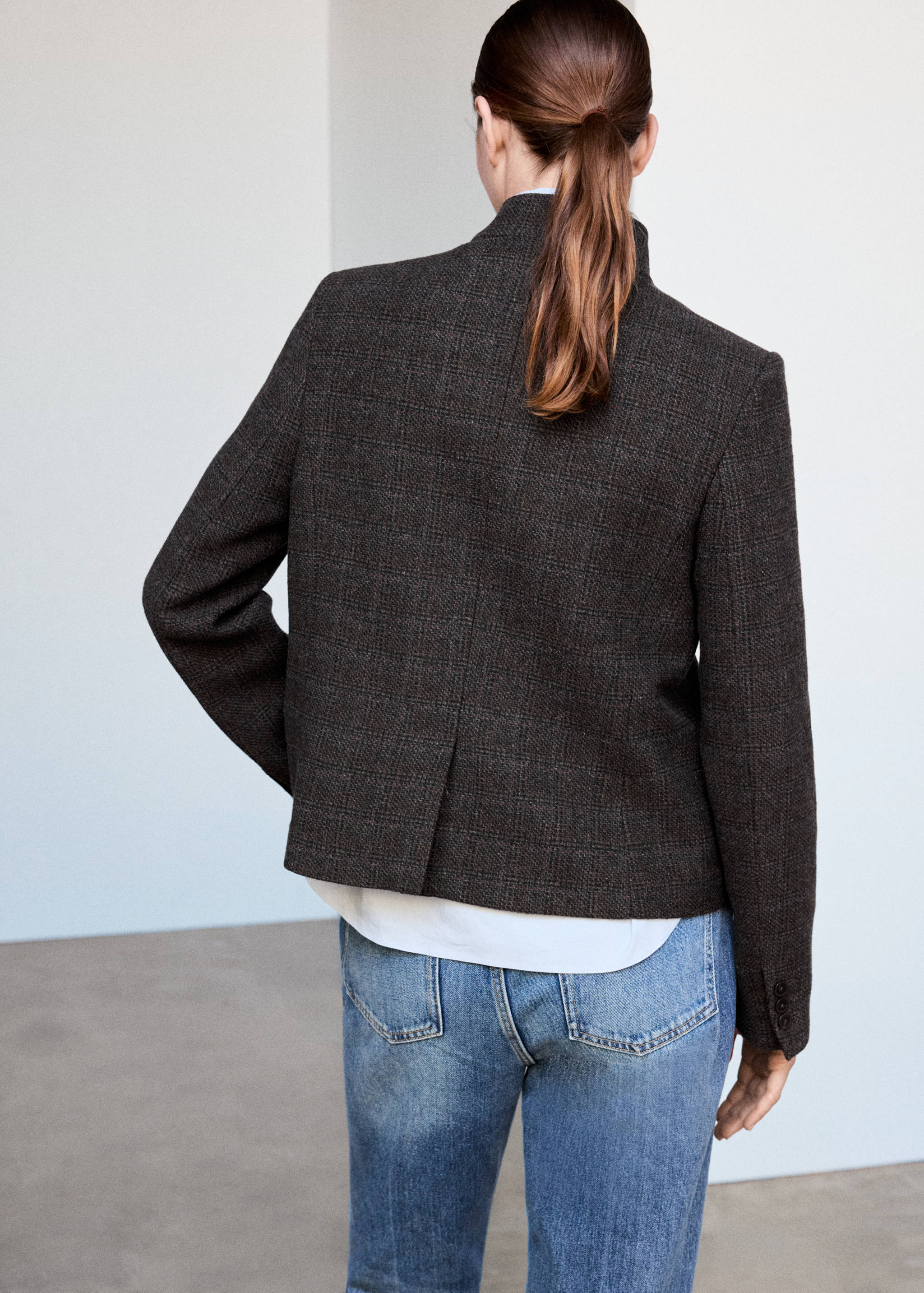 Blazer lana cuello subido - Reverso del artículo