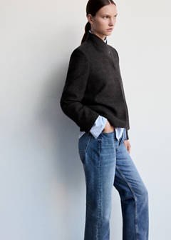 Wool blazer with a high collar — Grey 5