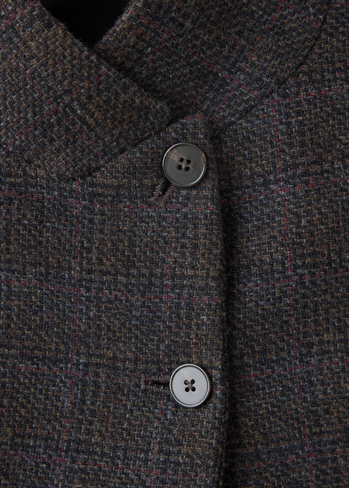 Wool blazer with a high collar — Grey