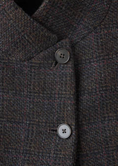 Wool blazer with a high collar — Grey 7