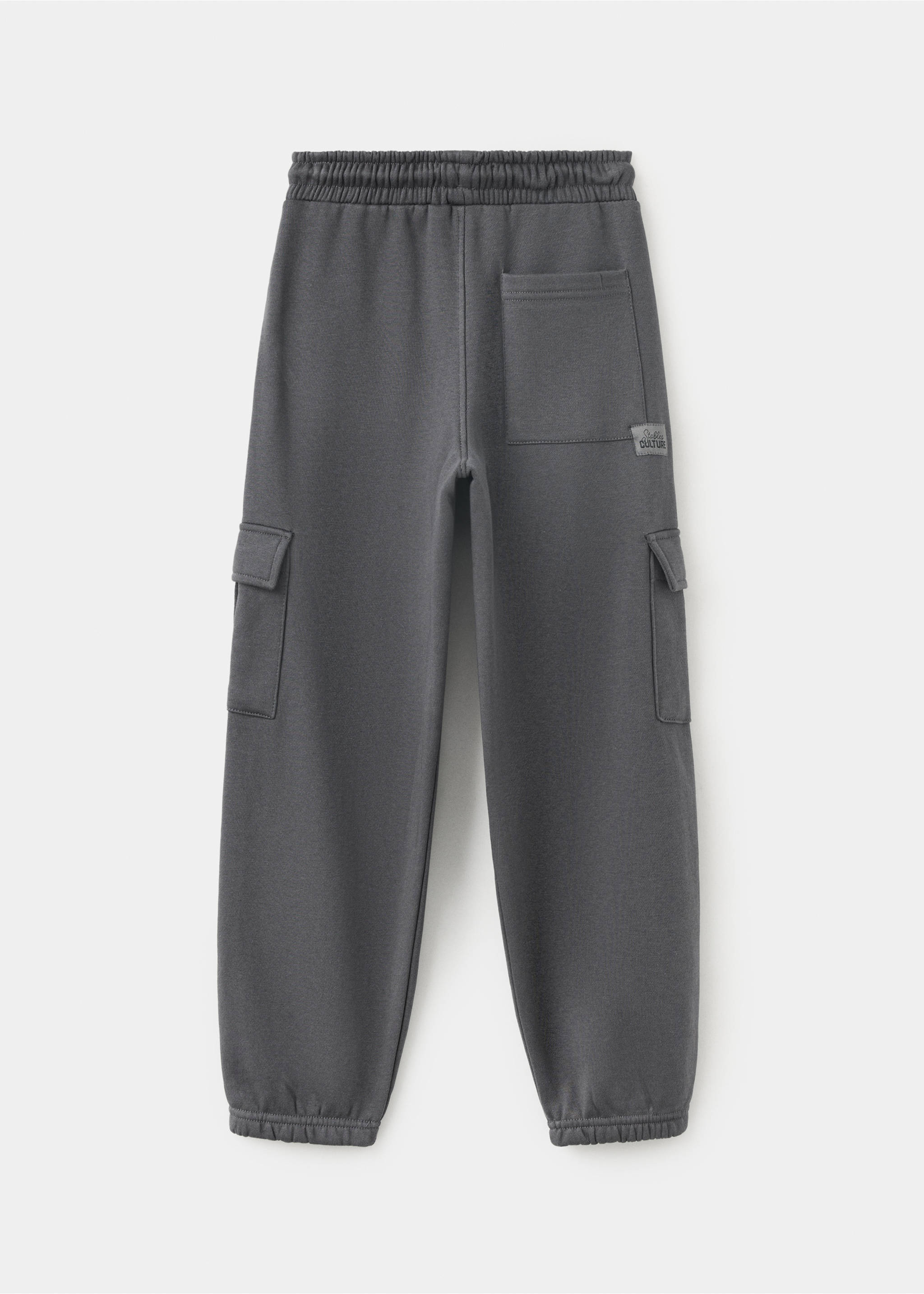 Cargo jogger trousers - Reverse of the article, Charcoal. Ref: 37057914-00.