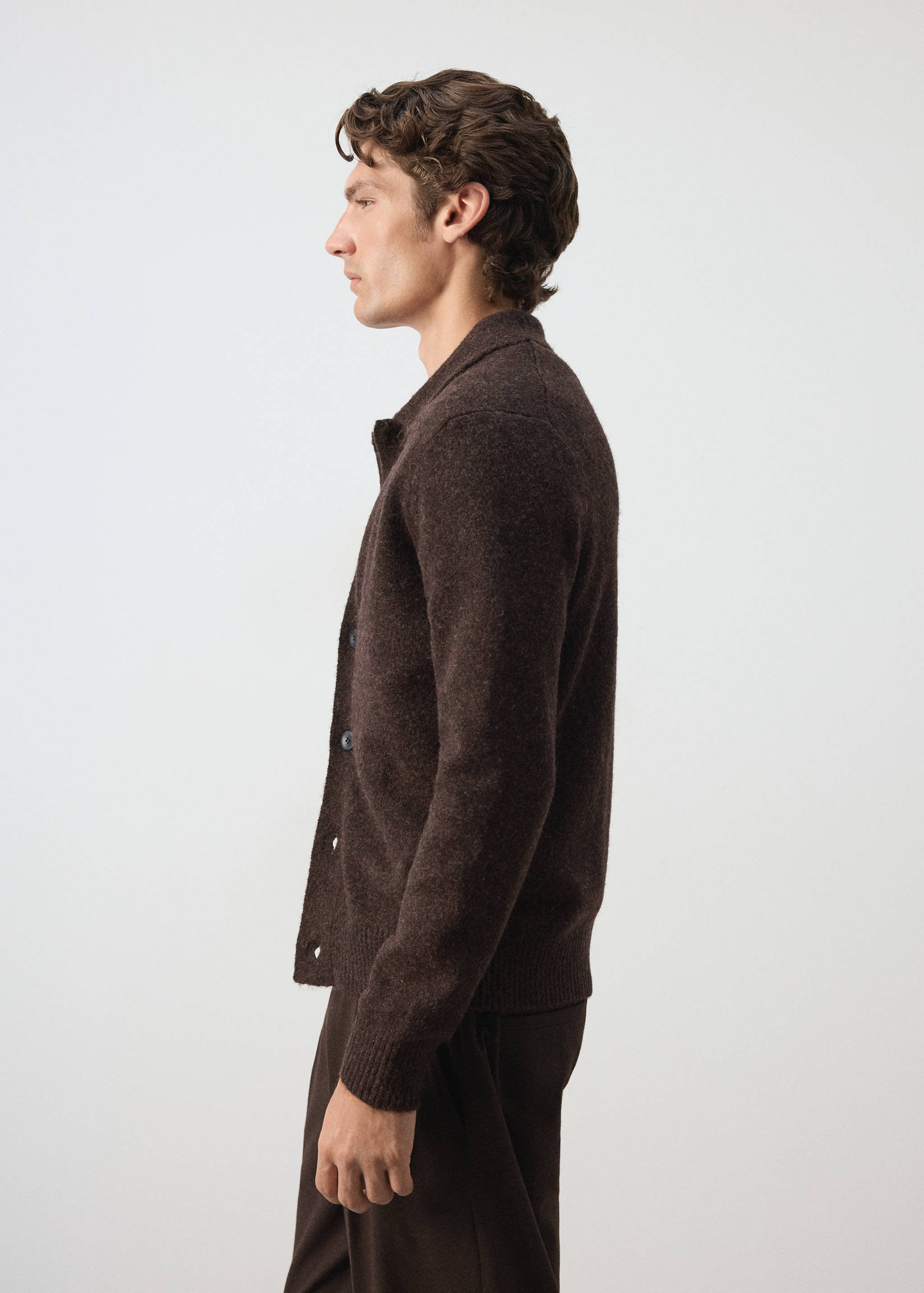 Alpaca wool blend knitted shirt - Details of the article 2