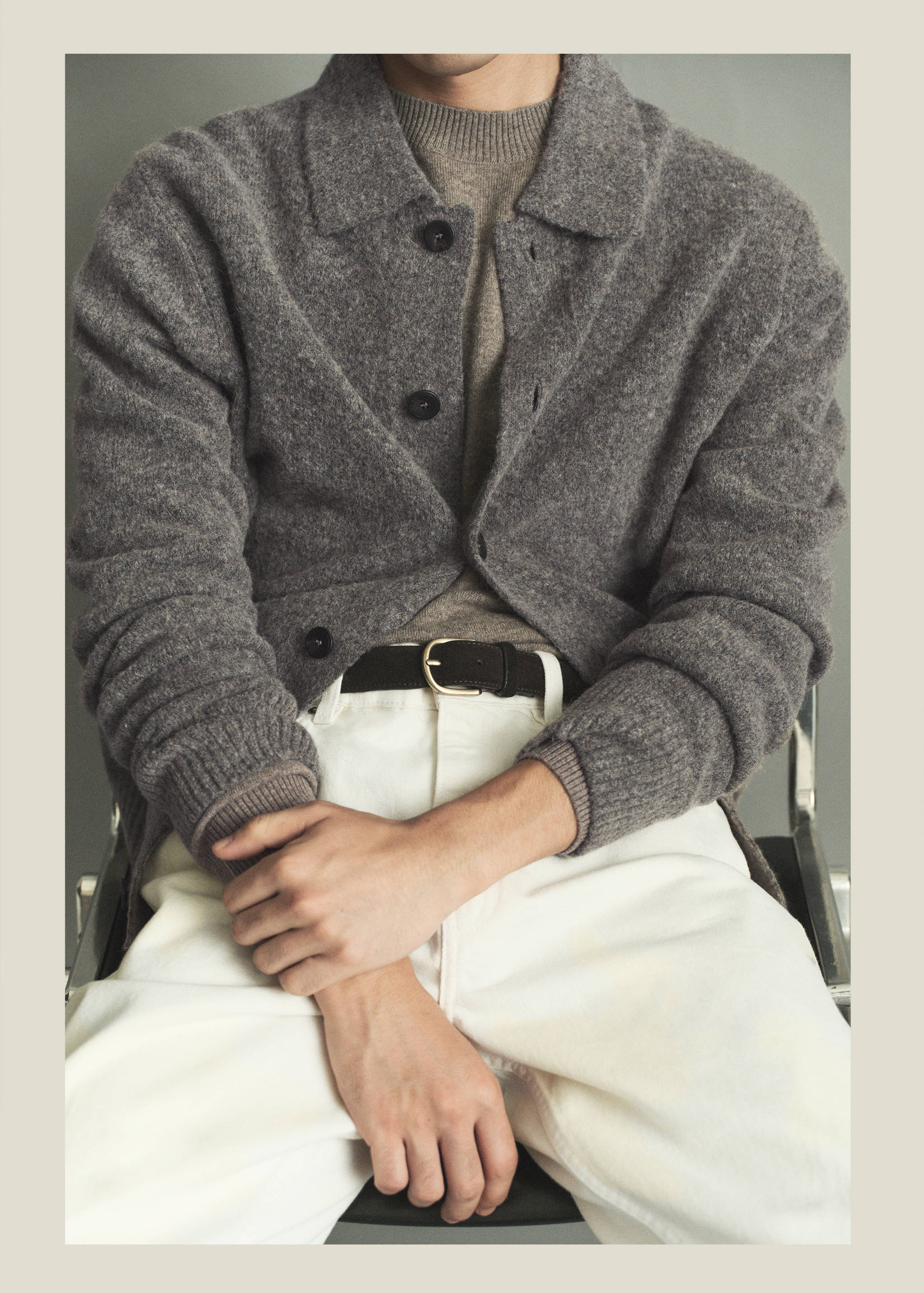 Alpaca wool-blend cardigan - Details of the article 6