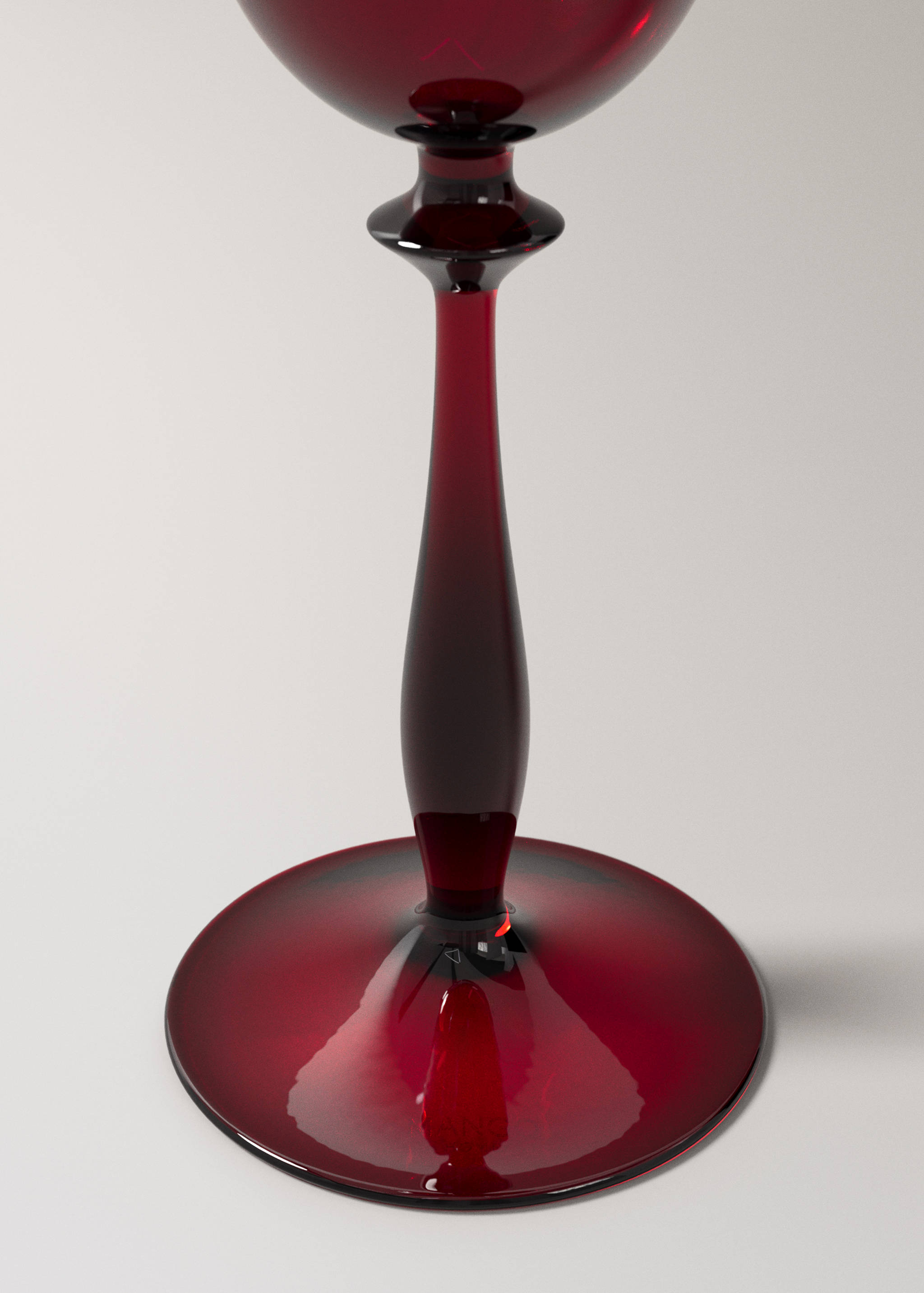 Embossed glass goblet - Details of the article 2
