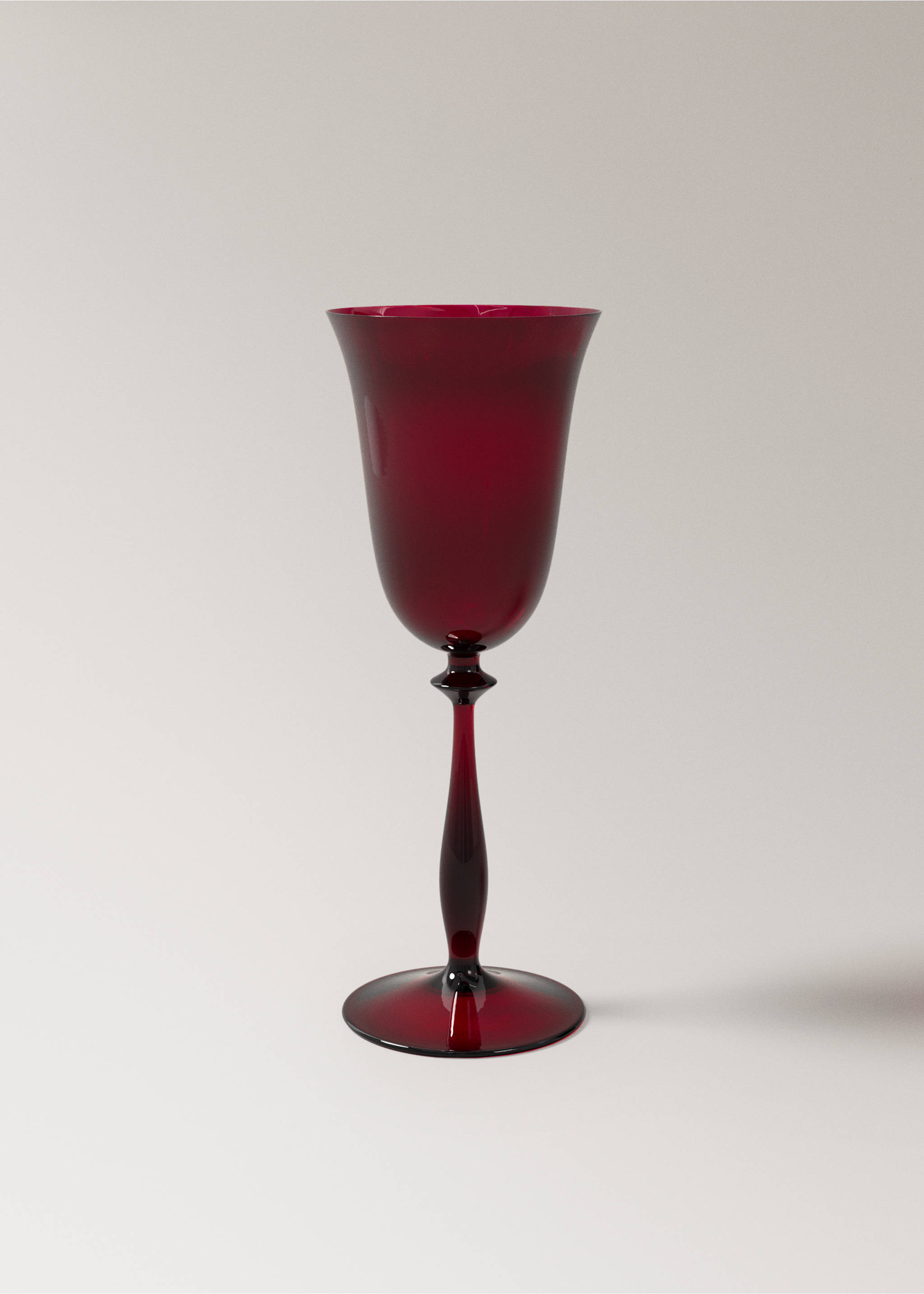 Embossed glass goblet - Article without model, Red. Ref: 37057919-00.