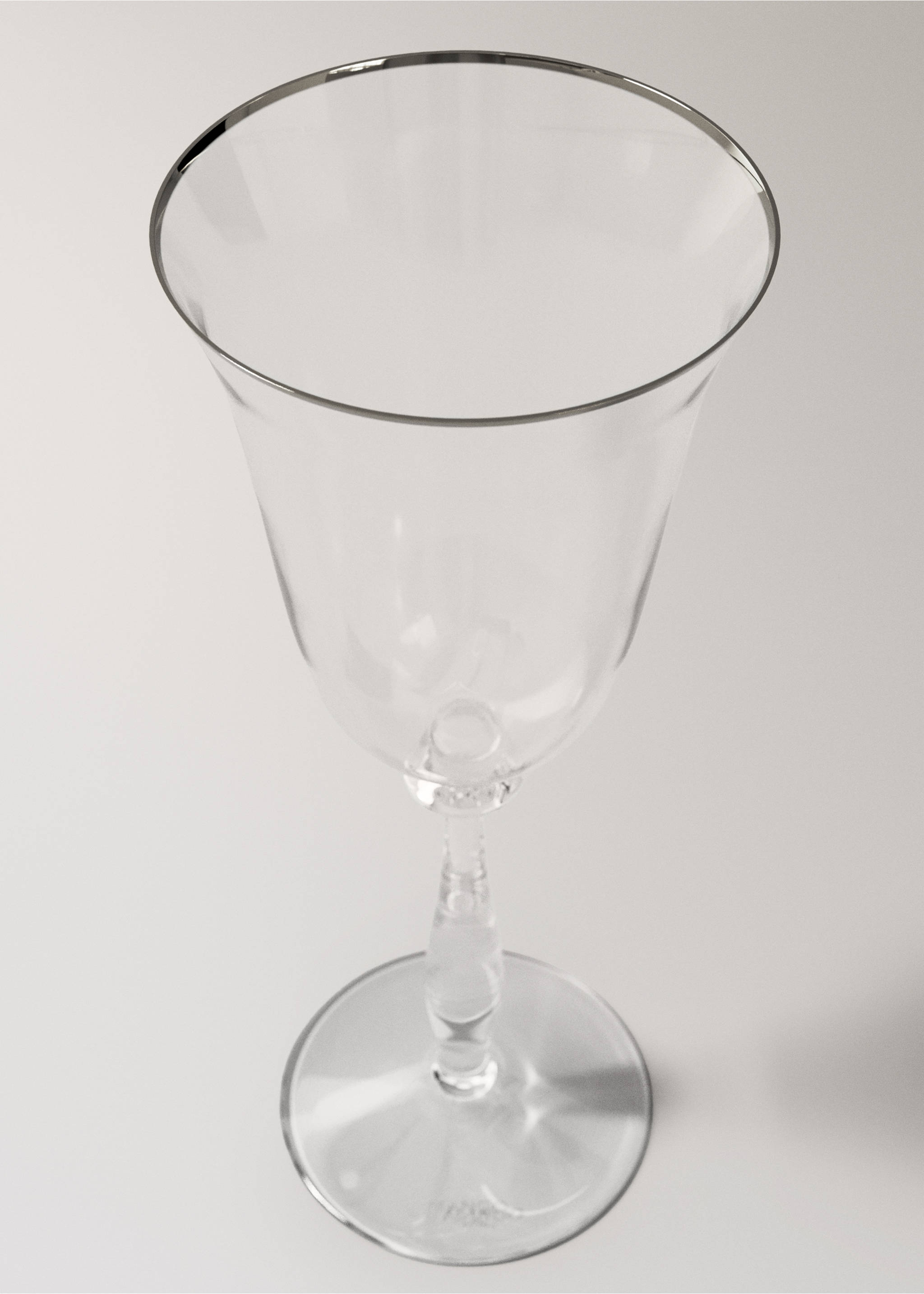 Embossed glass goblet - Details of the article 1, Silver. Ref: 37057919-00.