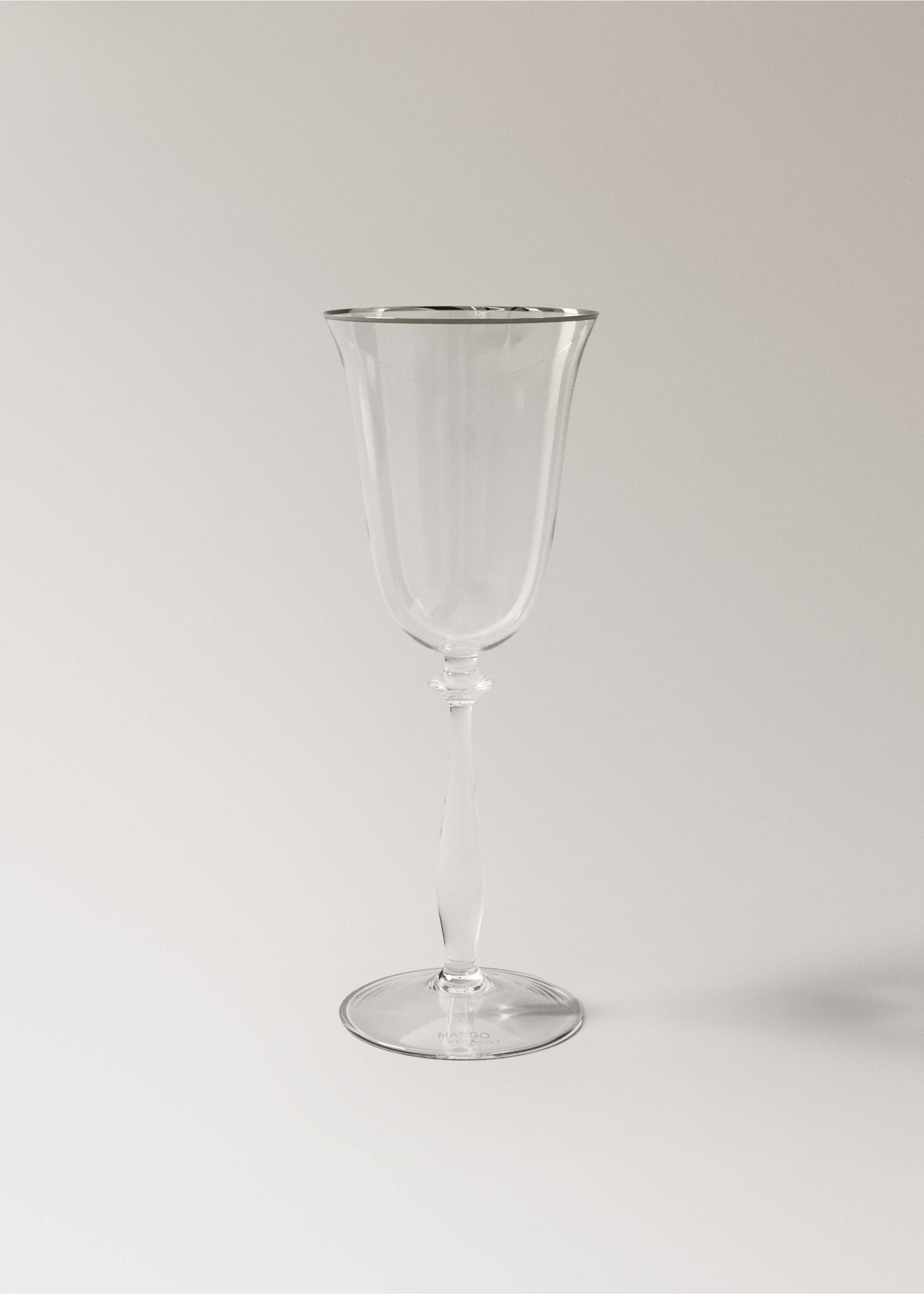 Embossed glass goblet - Article without model, Silver. Ref: 37057919-00.