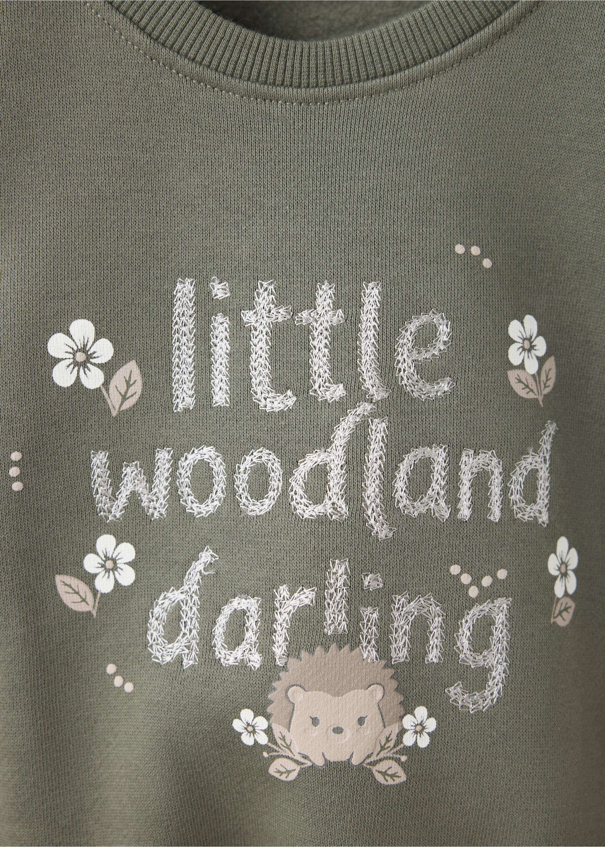 SWEATSHIRT LITTLE - Details of the article 8, Forest Green. Ref: 37057922-00.