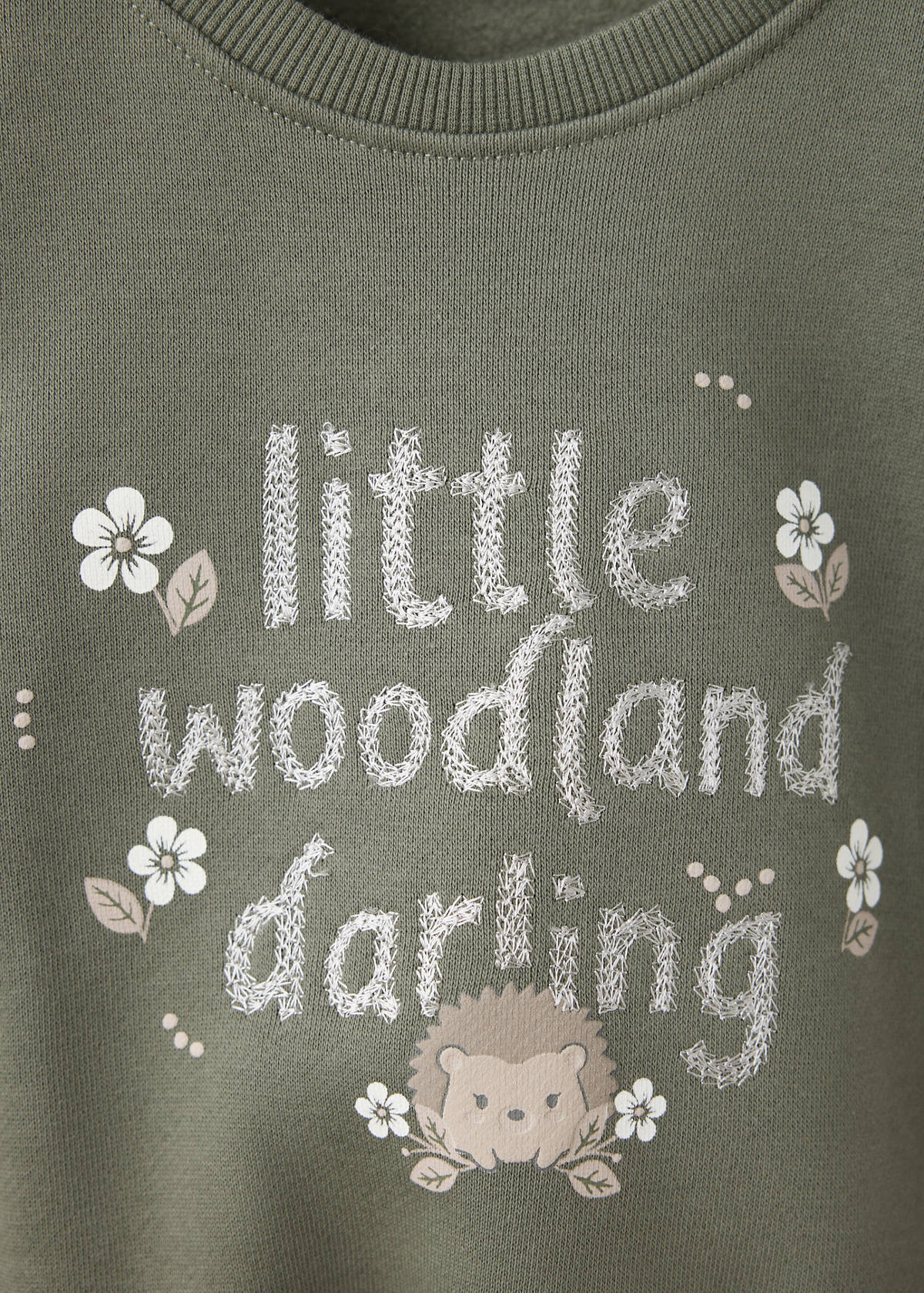 Printed cotton sweatshirt — Forest Green