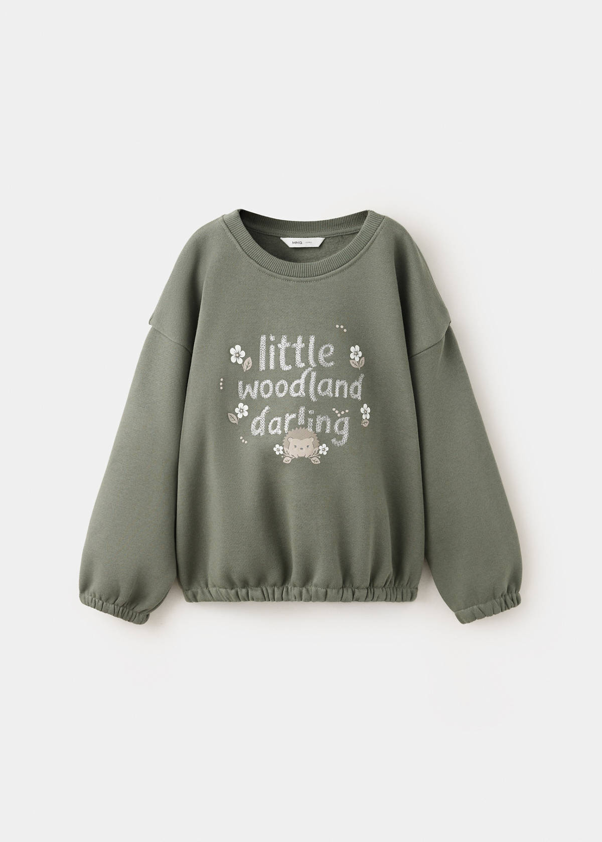 Printed cotton sweatshirt — Forest Green