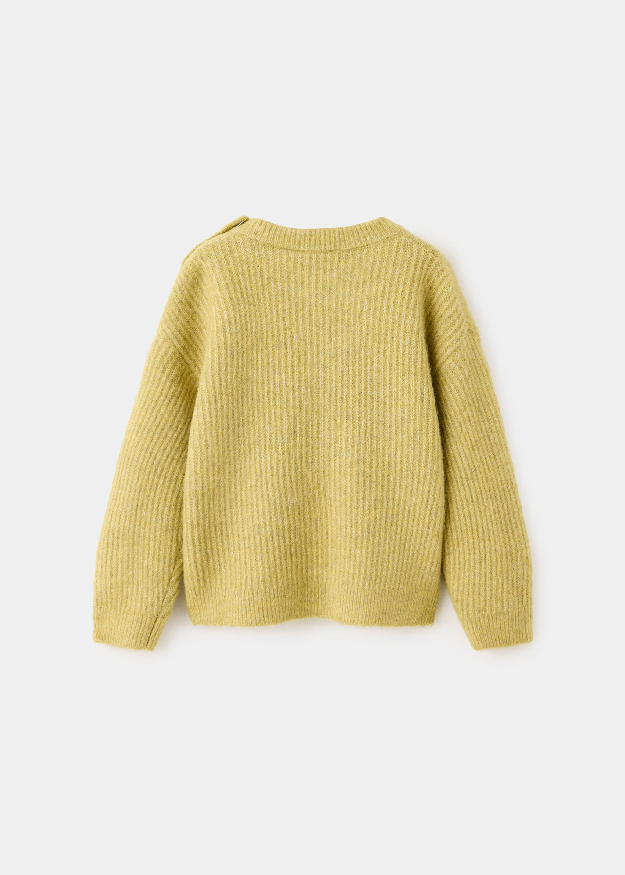 Pull-over maille côtelée boutons épaule - Verso de l’article