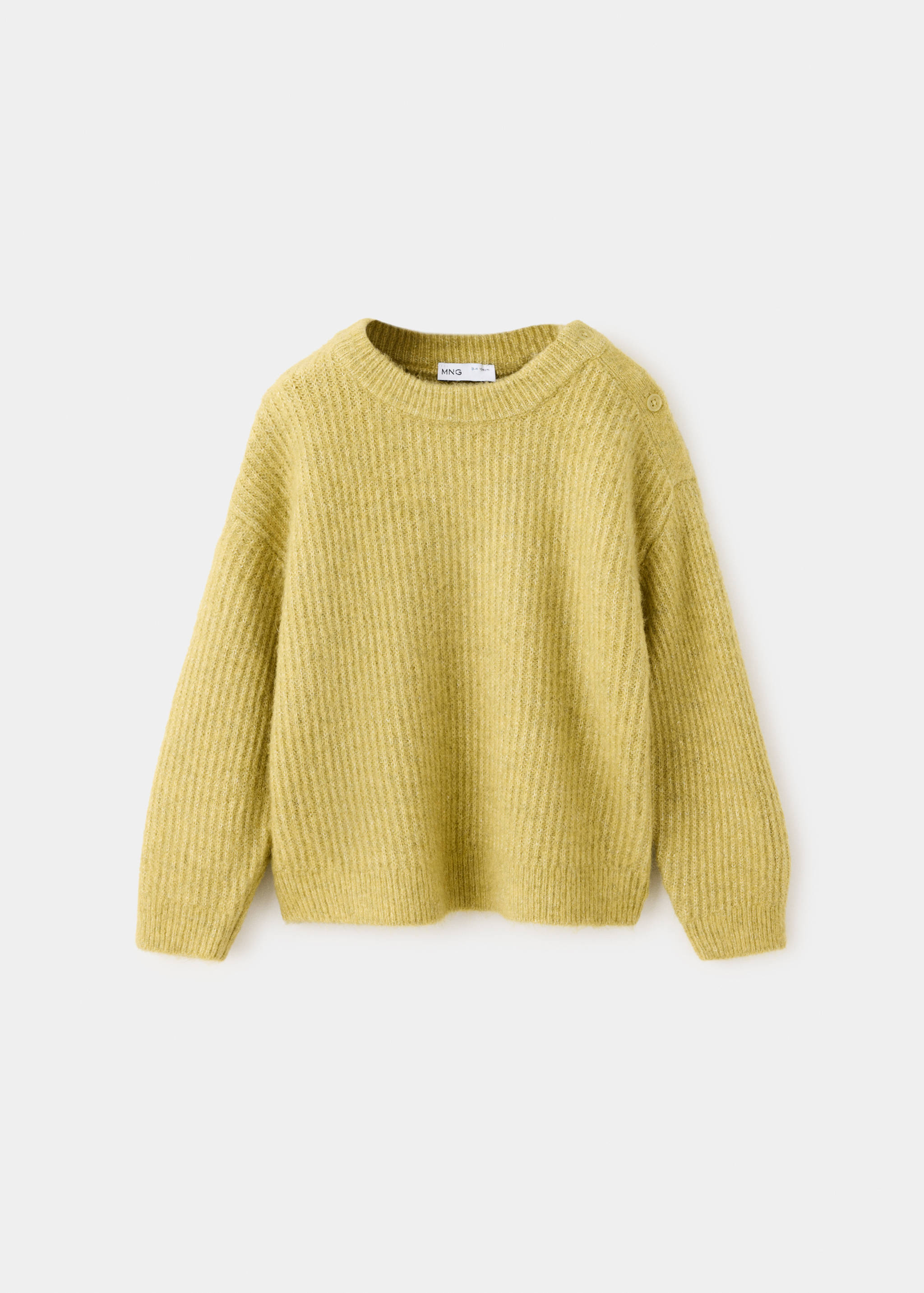 Pull-over maille côtelée boutons épaule - Article sans modèle