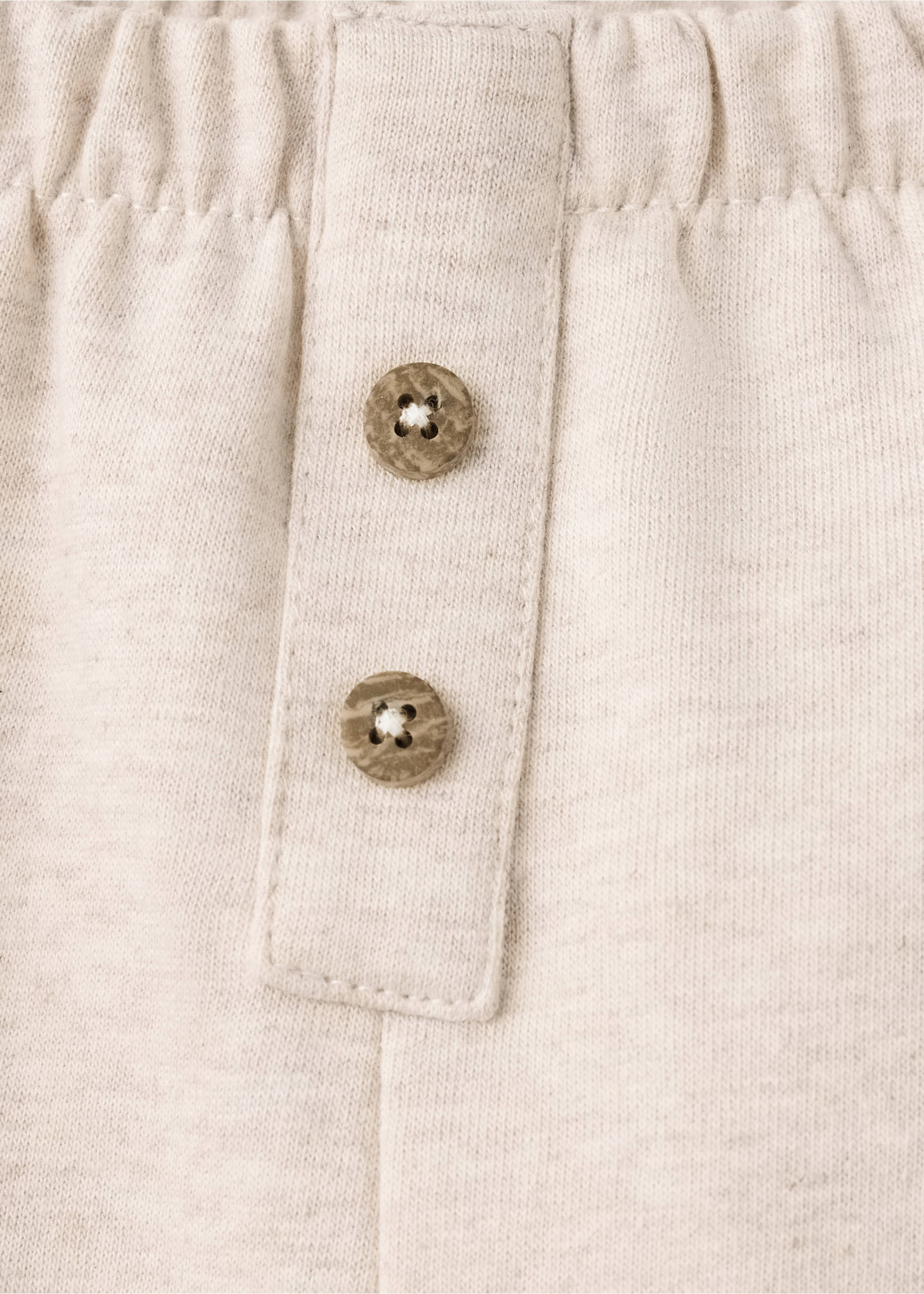 Joggers cotó detall botons - Detall de l'article 8, Beige. Ref: 37057925-00.