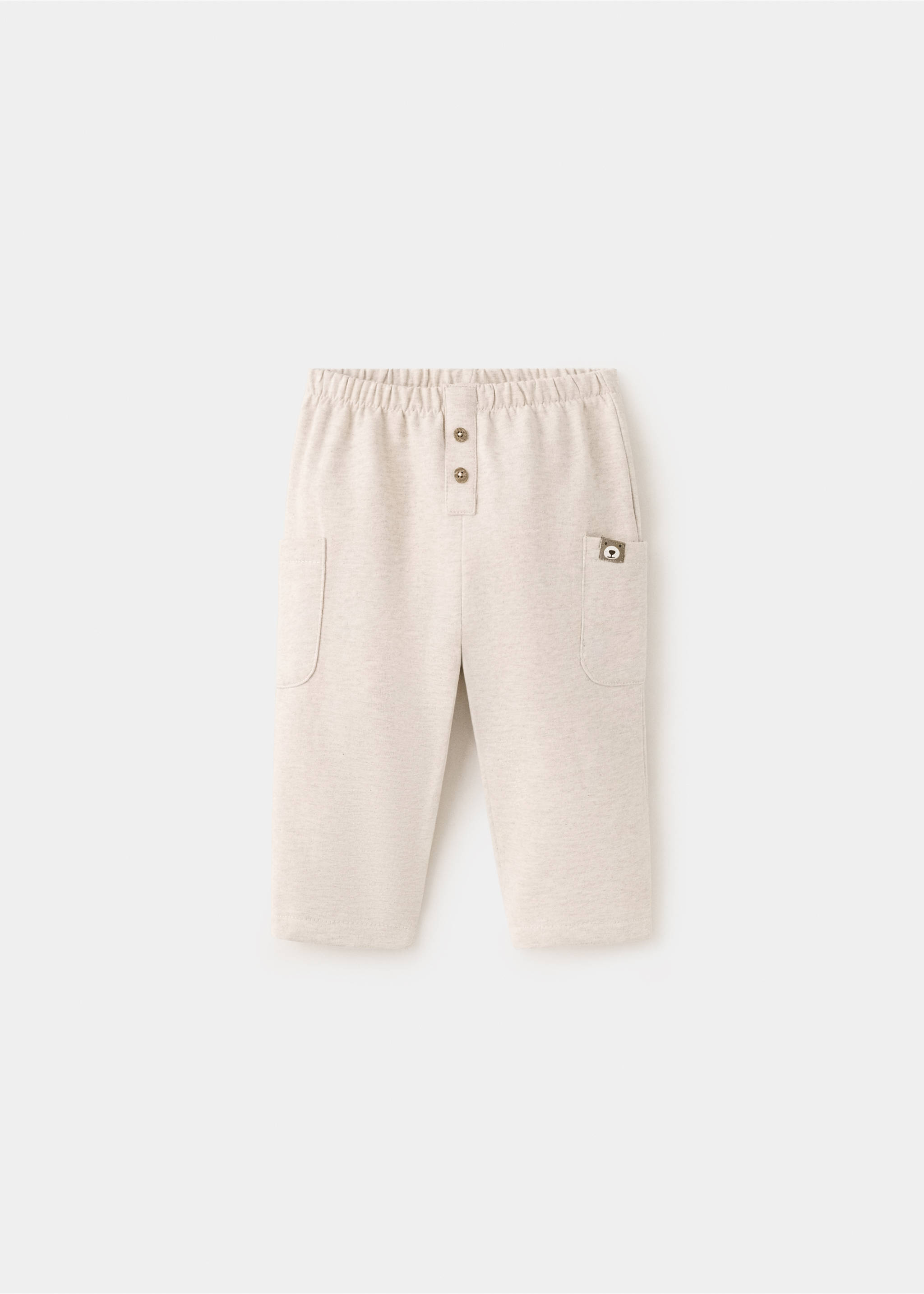 Joggers cotó detall botons - Article sense model, Beige. Ref: 37057925-00.