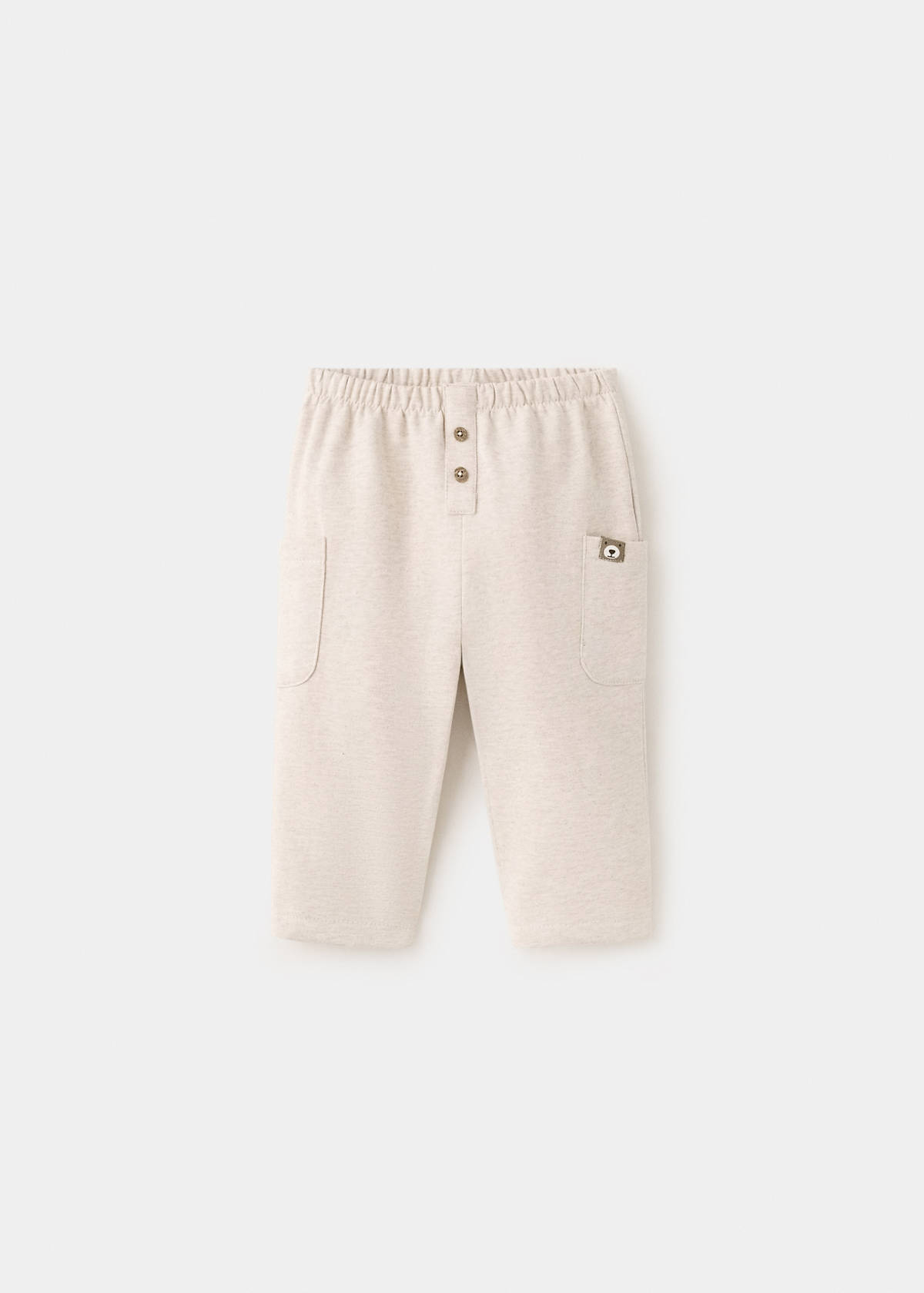 Cotton joggers with button details