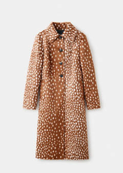 Long bambi faux-fur coat — Medium Brown 5