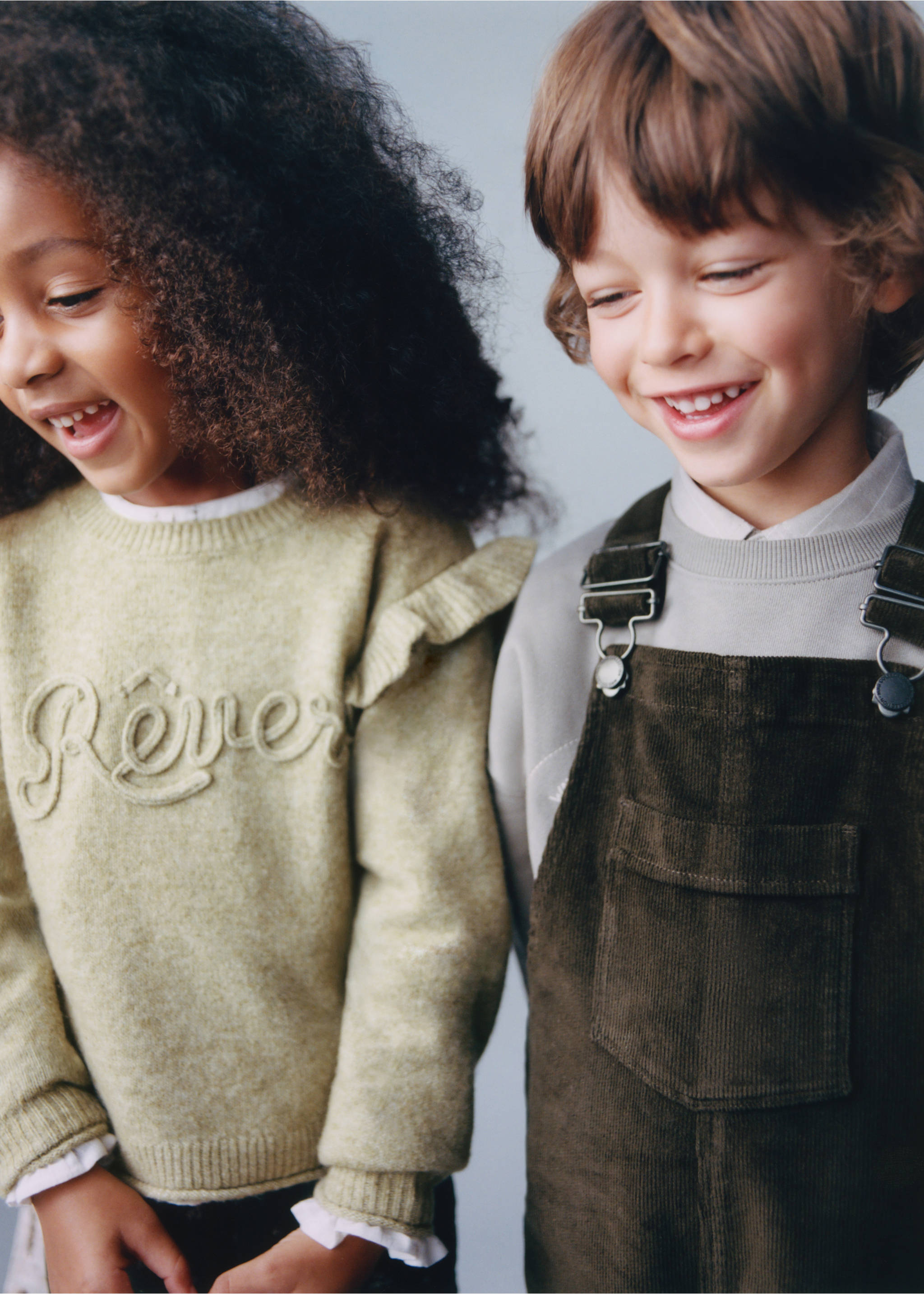 Knitted jumper with frill detail - Details of the article 5, Pastel Green. Ref: 37057928-00.