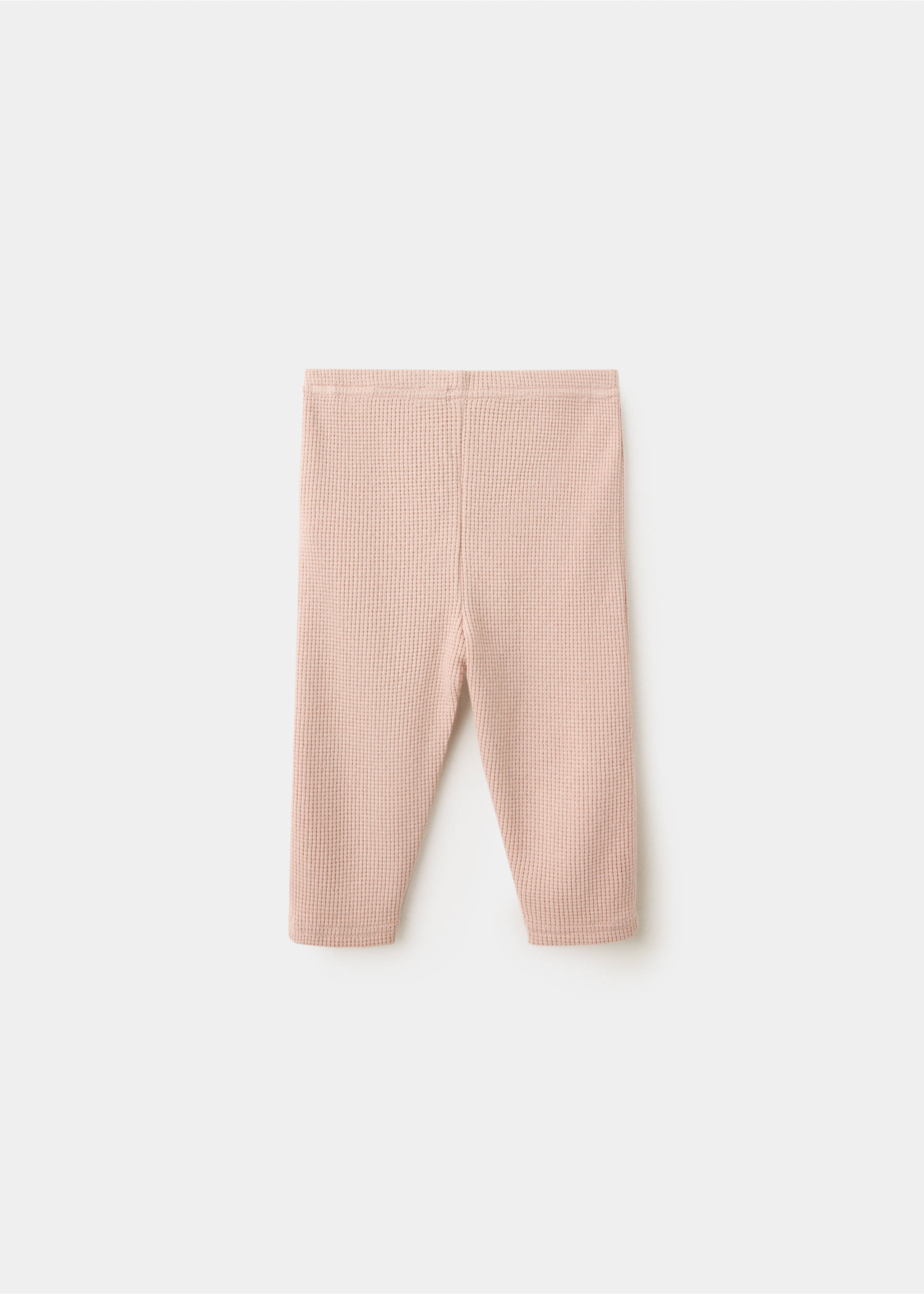 Ribbed leggings - Reverse of the article, Light Pink. Ref: 37057932-00.