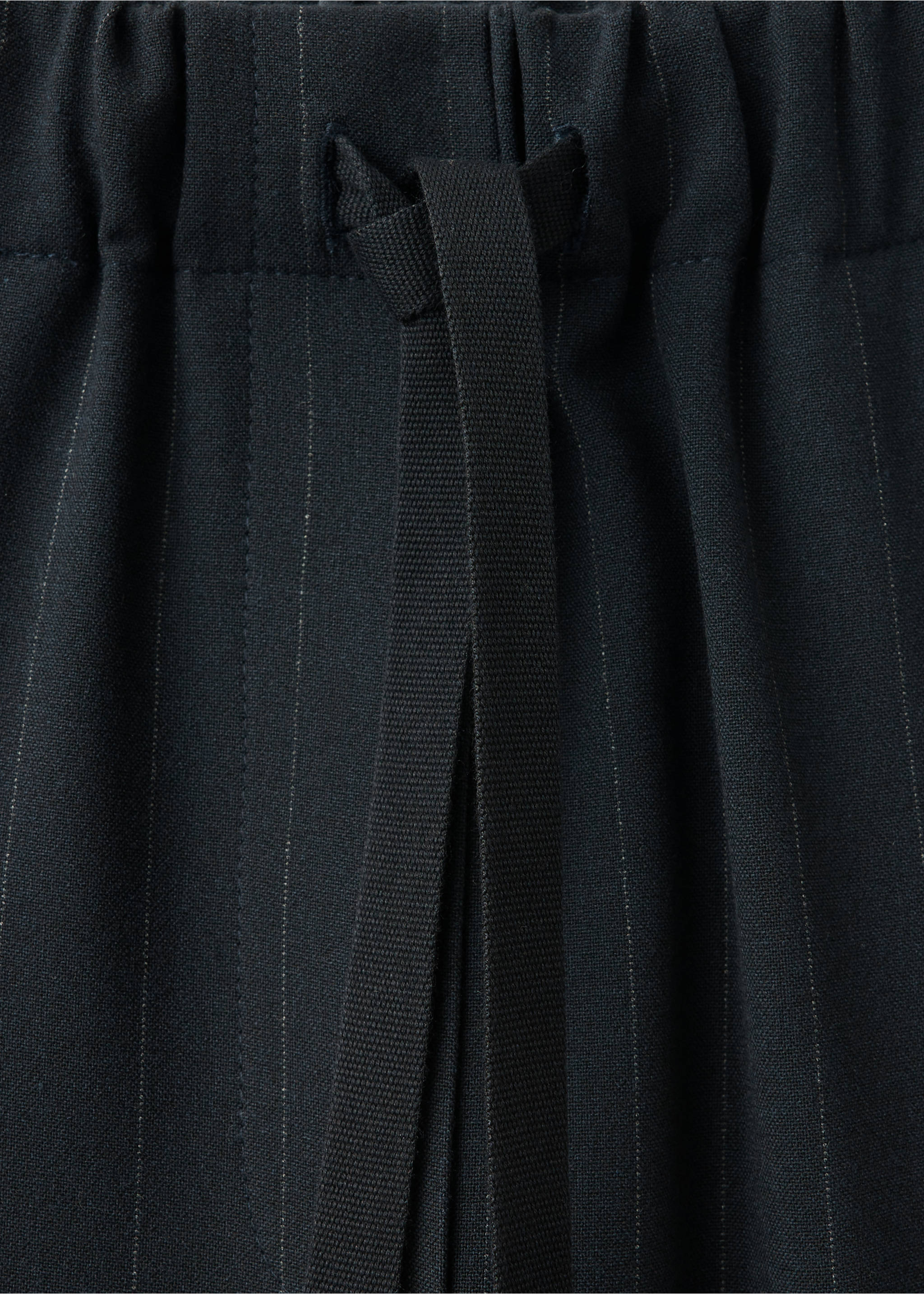 Drawstring straight trousers - Details of the article 0, Navy. Ref: 37057941-00.