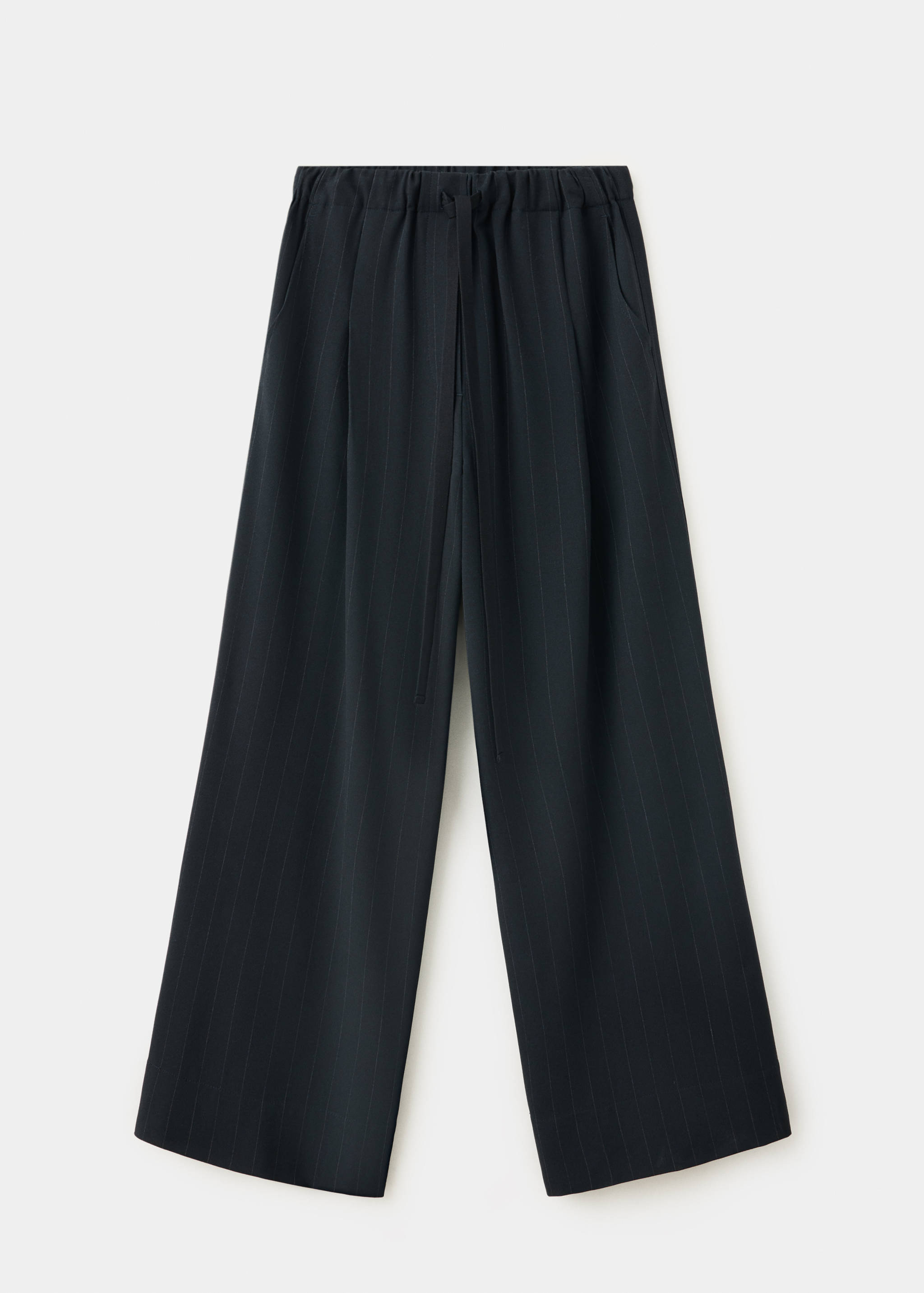 Drawstring straight trousers - Article without model