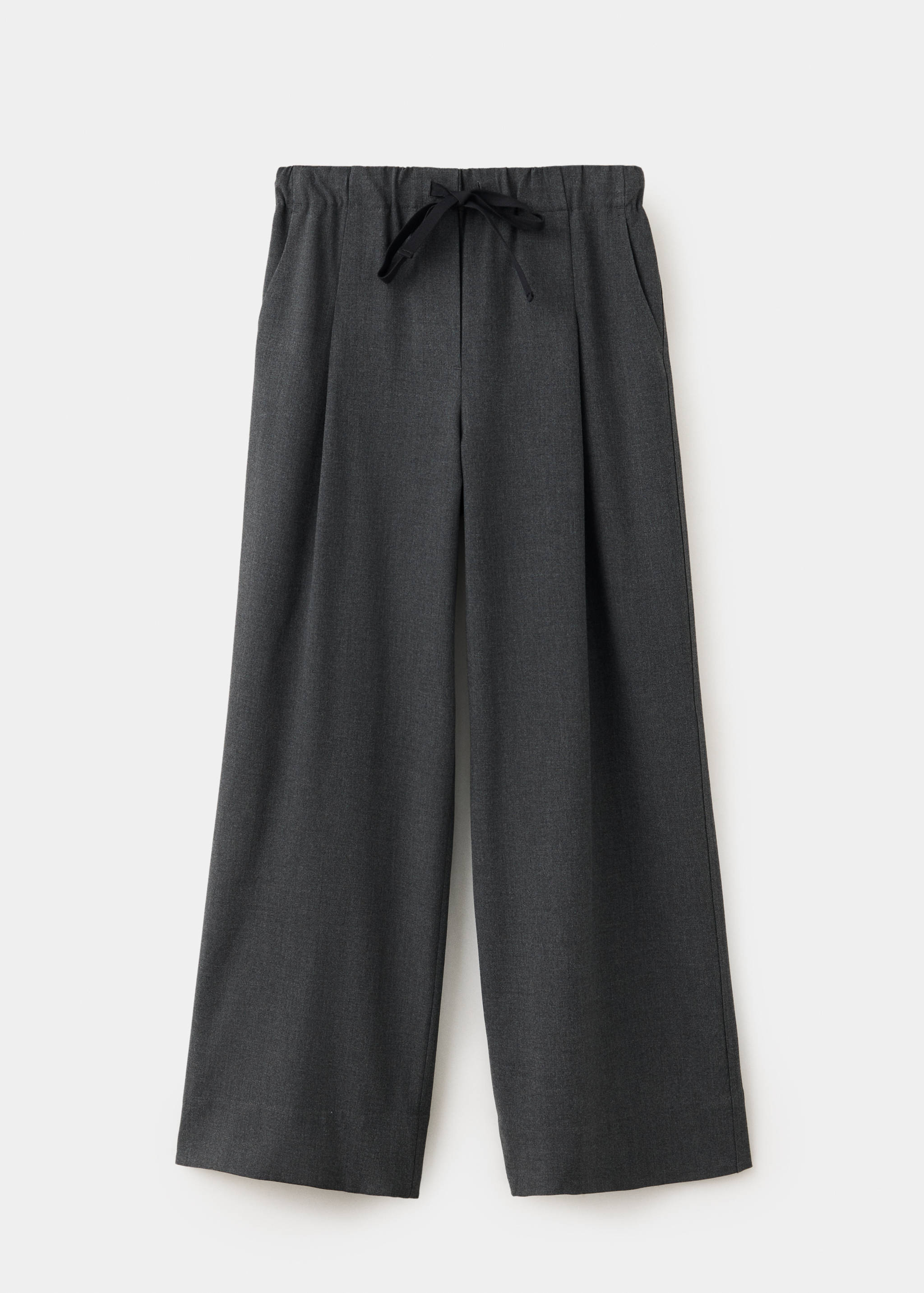 Drawstring straight trousers - Article without model
