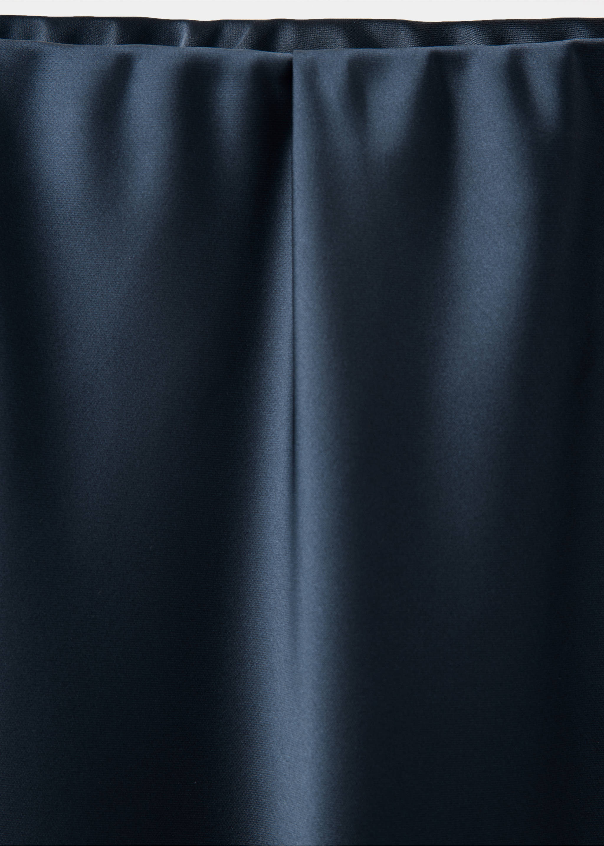 Satin skirt with lace trim - Details of the article 8, Navy. Ref: 37057942-00.