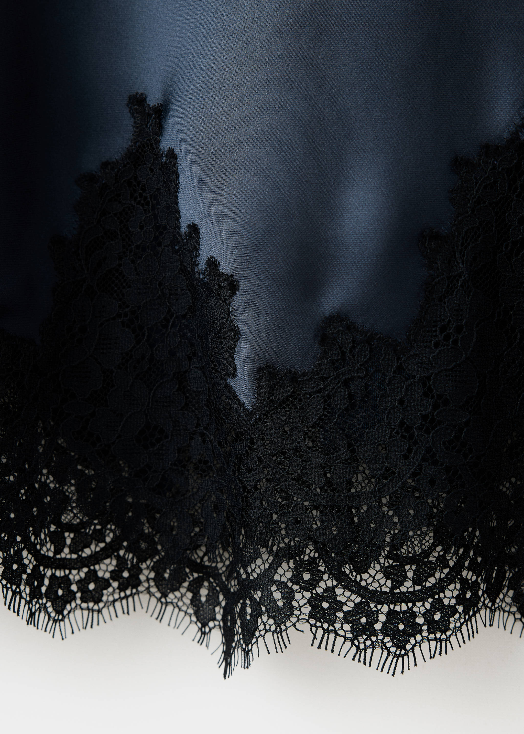 Satin skirt with lace trim - Details of the article 0
