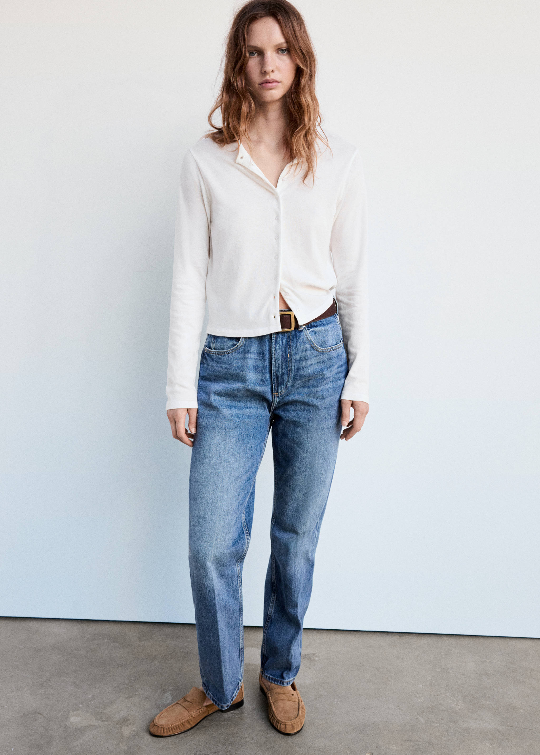 100% Cotton Button-Down T-Shirt - General plane