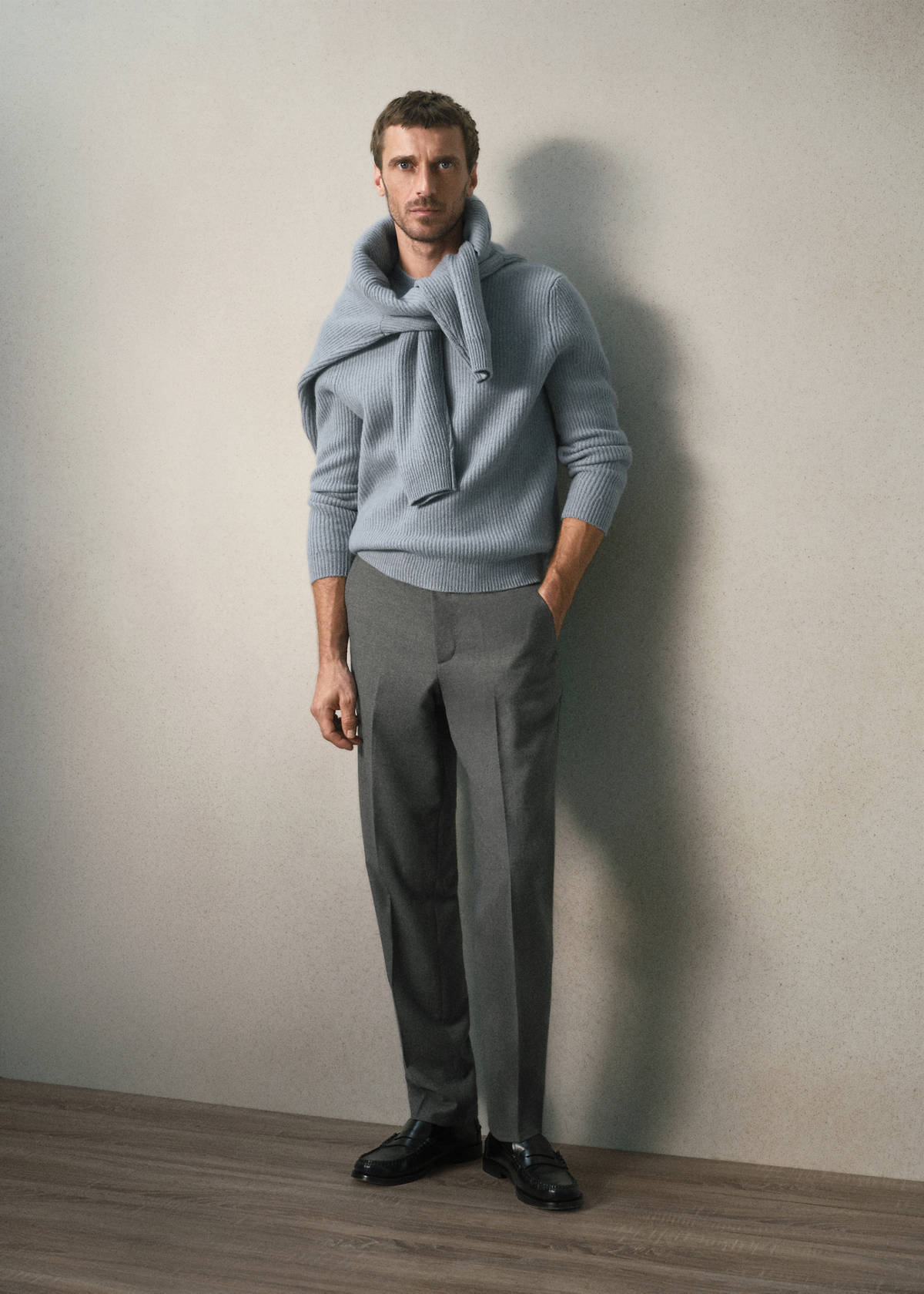 Ribbed wool and cashmere jumper