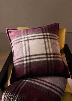 Wool check cushion cover 45x45 cm — Red 1
