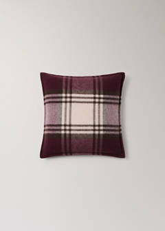 Wool check cushion cover 45x45 cm — Red 5