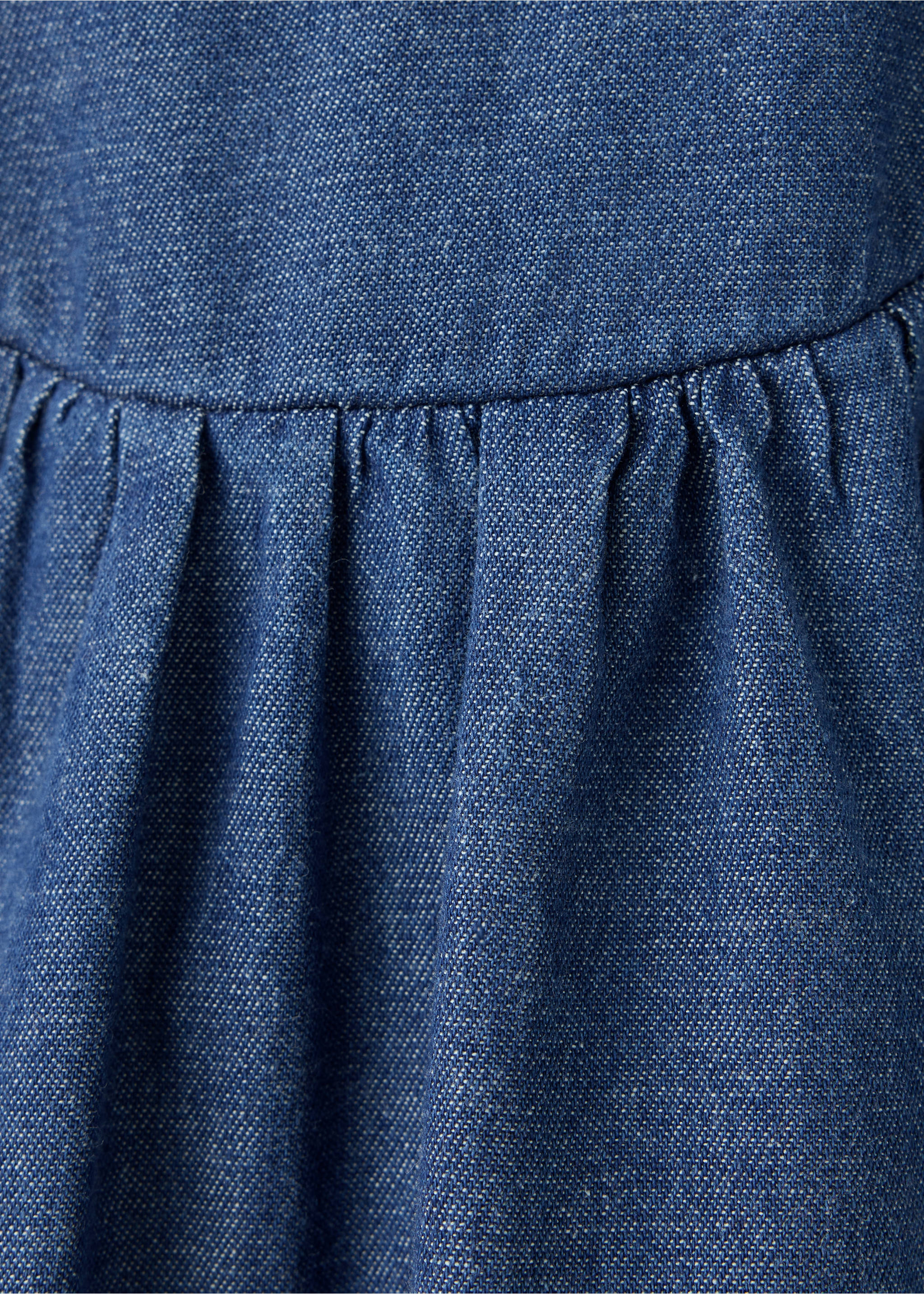 Robe en denim froncée - Détail de l'article 8, Bleu moyen. Ref: 37058285-00.