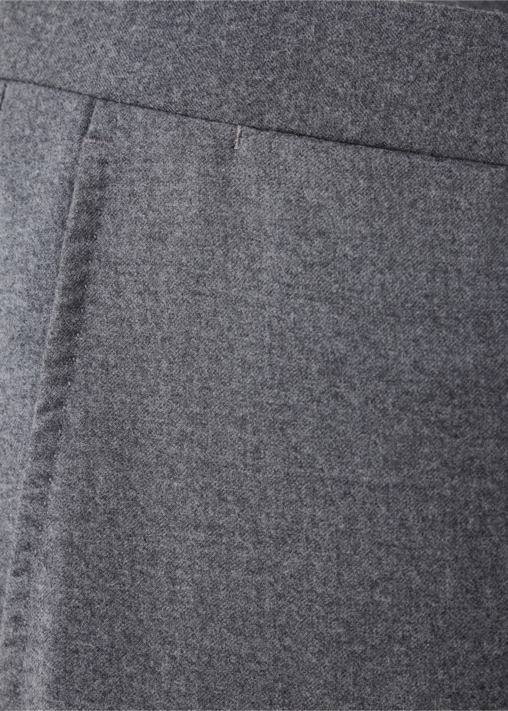 Pantalon laine vierge slim-fit - Détail de l'article 0, Gris chiné clair. Ref: 37058630-00.