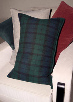 Tartan check cushion cover 40 x 60 cm — Blue 1