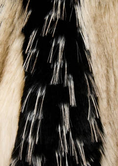 Two-tone faux fur jacket — Black 8