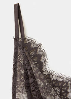 Triangular lace top — Brown 6