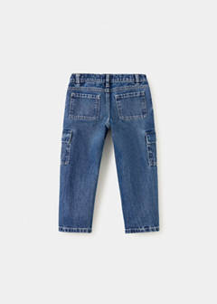 Straight-leg cargo jeans — Dark Blue 3