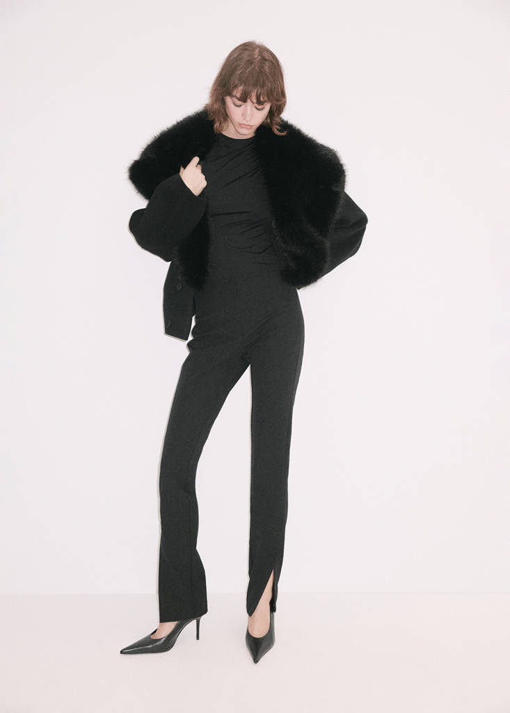 Spodnie skinny z wysokim stanem czarny - Kobieta - 36 - MANGO