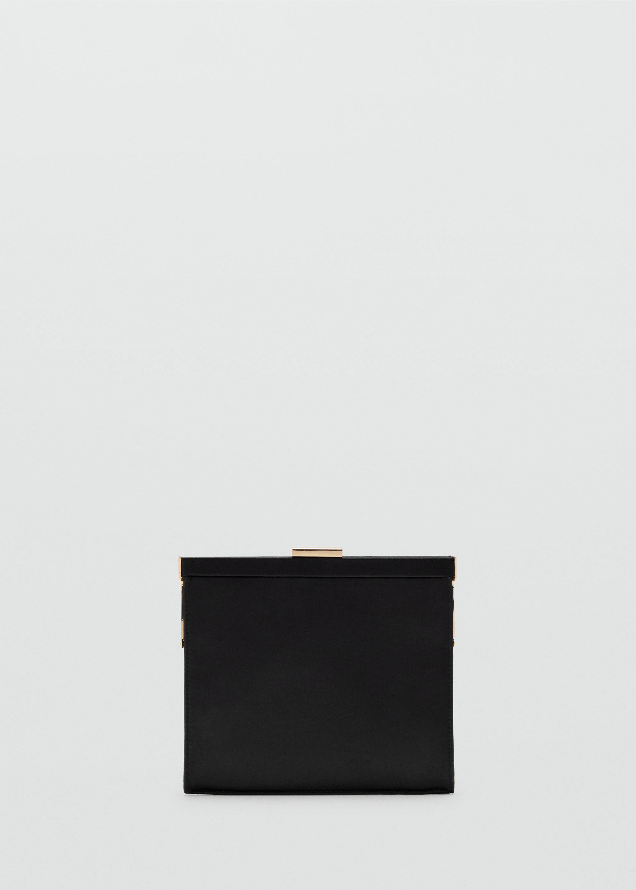 Black structured hard-case handbag with gold-tone hardware., Black. Ref: 37059139-00.