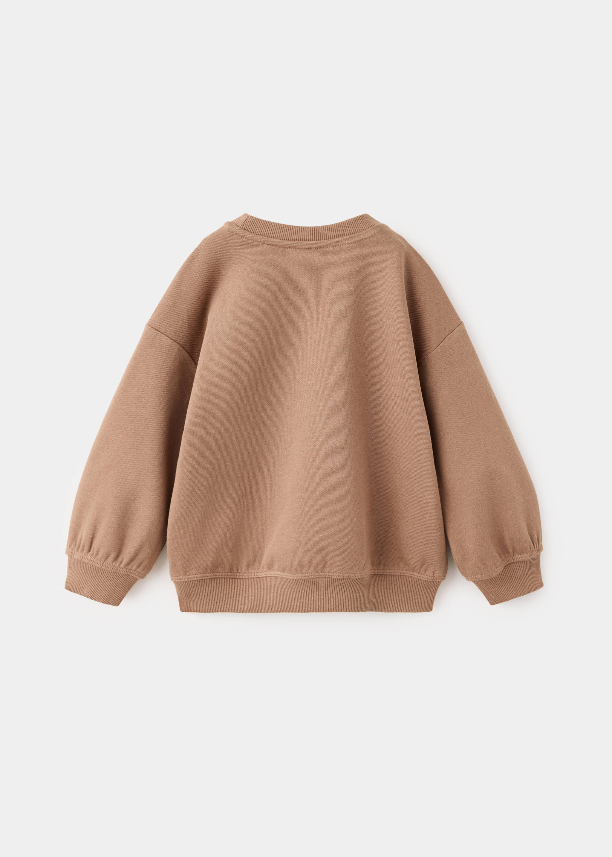 Sudadera marrón de niño, vista trasera.