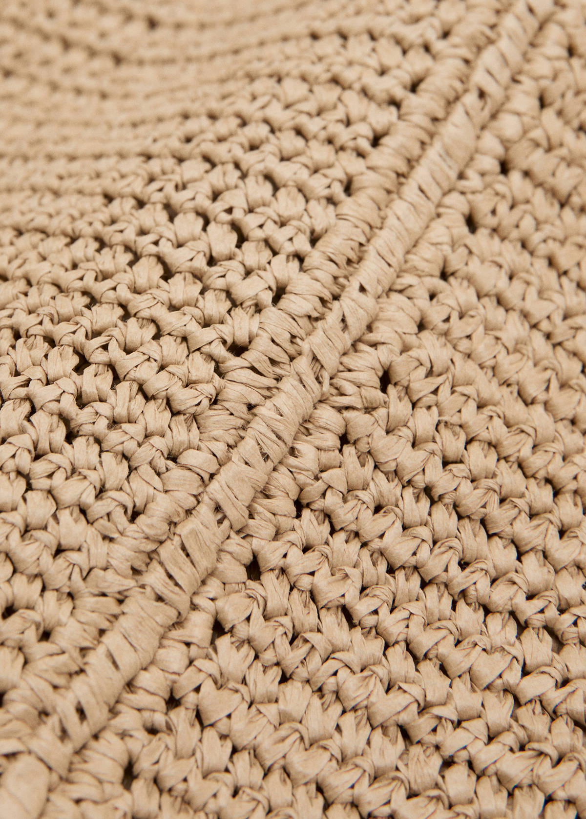 Braided shopper bag — Beige