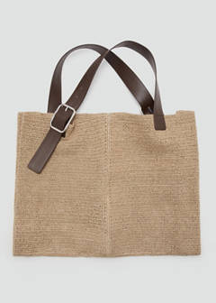 Braided shopper bag — Beige 5