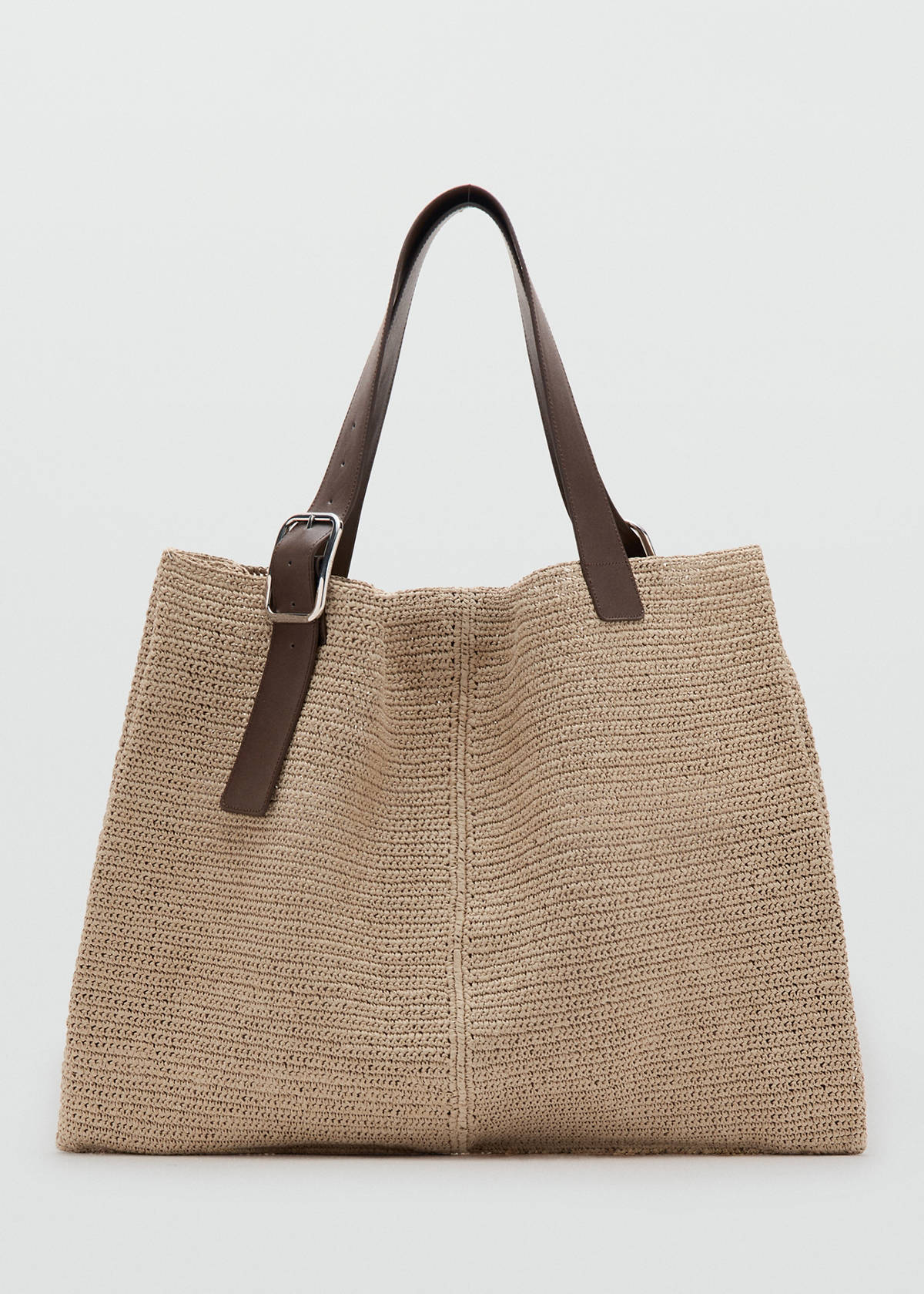 Braided shopper bag — Beige