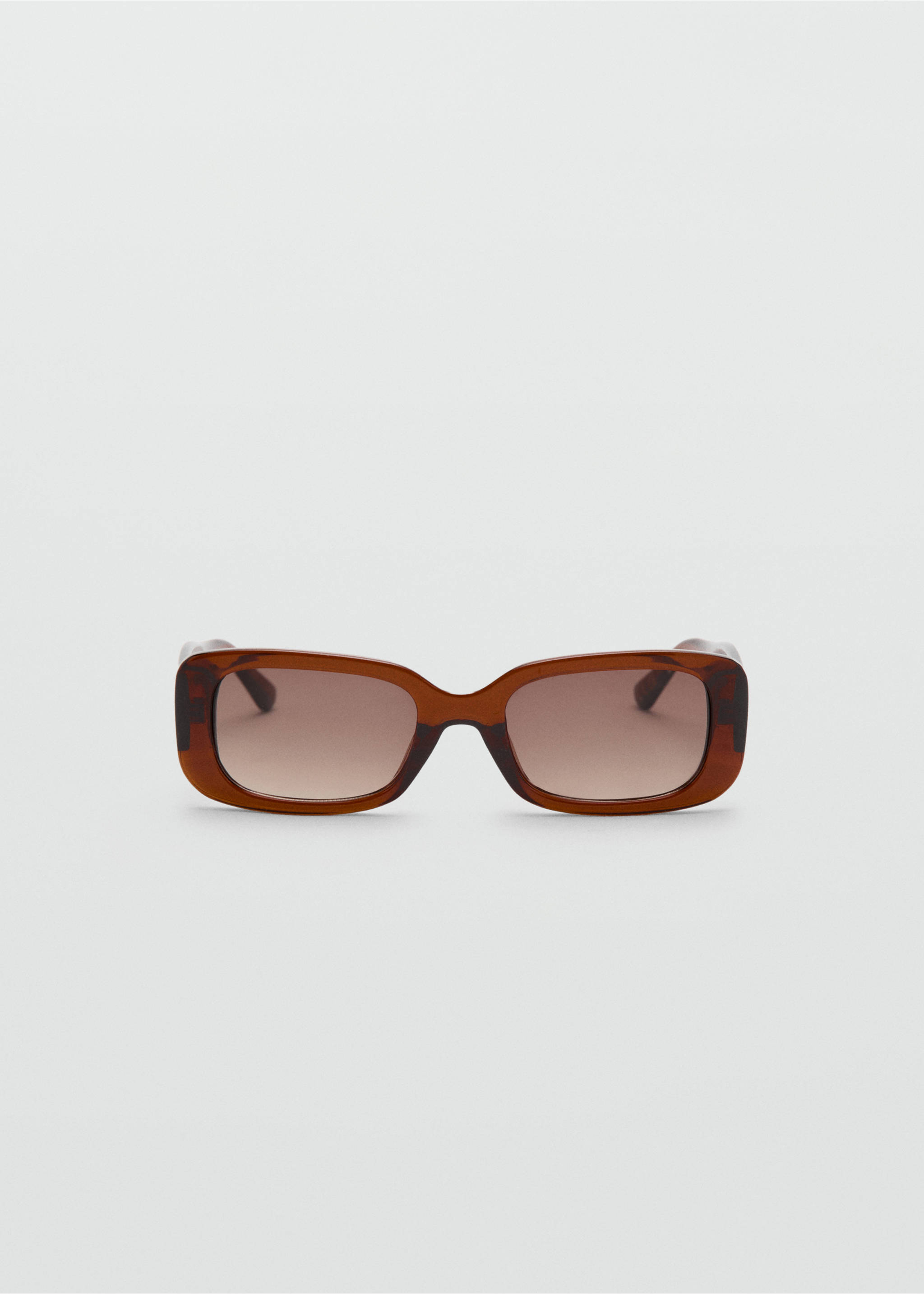 Rectangular-frame sunglasses - Article without model, Brown. Ref: 37061327-00.