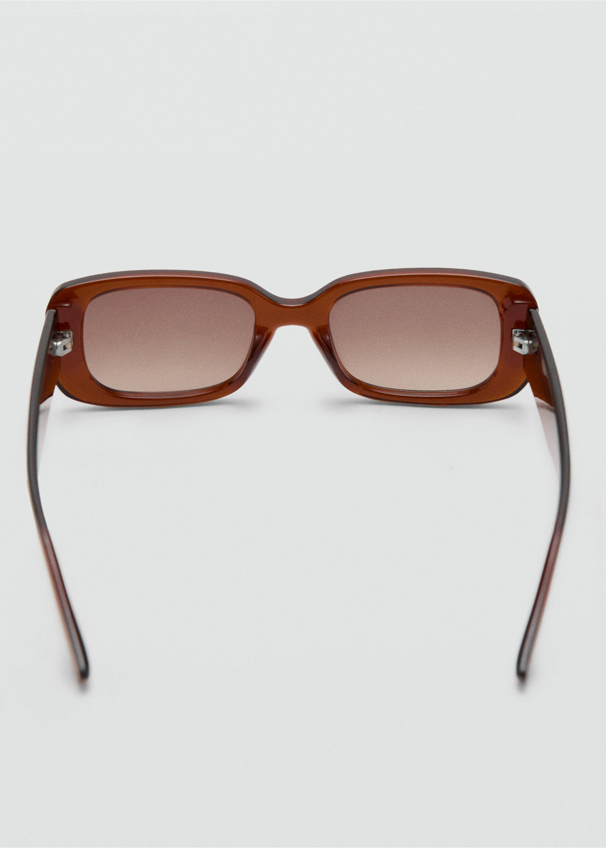 Rectangular-frame sunglasses - Details of the article 1, Brown. Ref: 37061327-00.