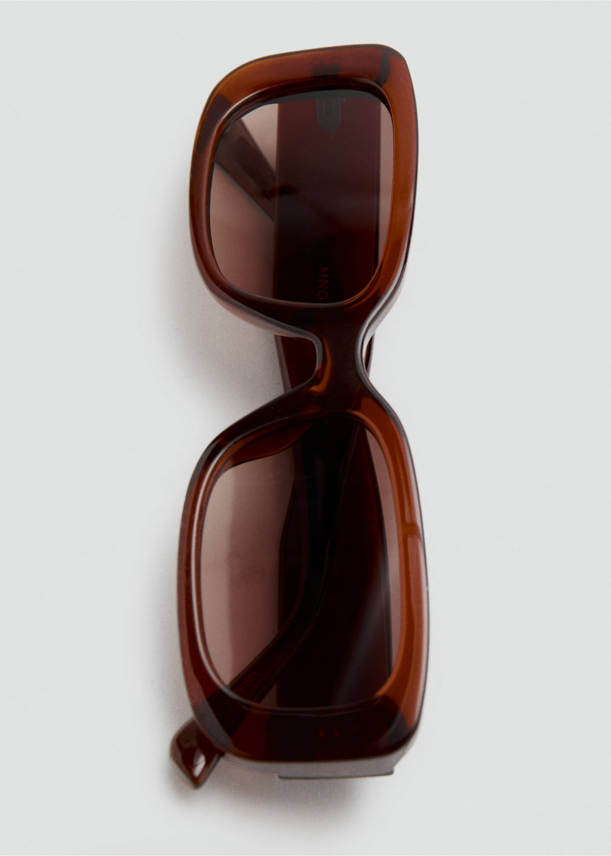 Rectangular-frame sunglasses - Details of the article 2, Brown. Ref: 37061327-00.