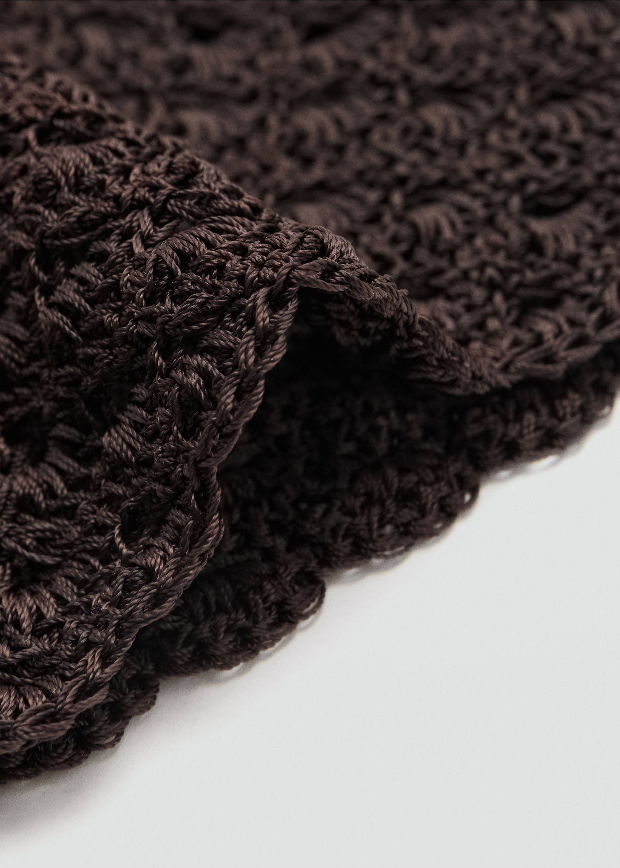 Crochet hat - Medium plane, Chocolate. Ref: 37061329-00.