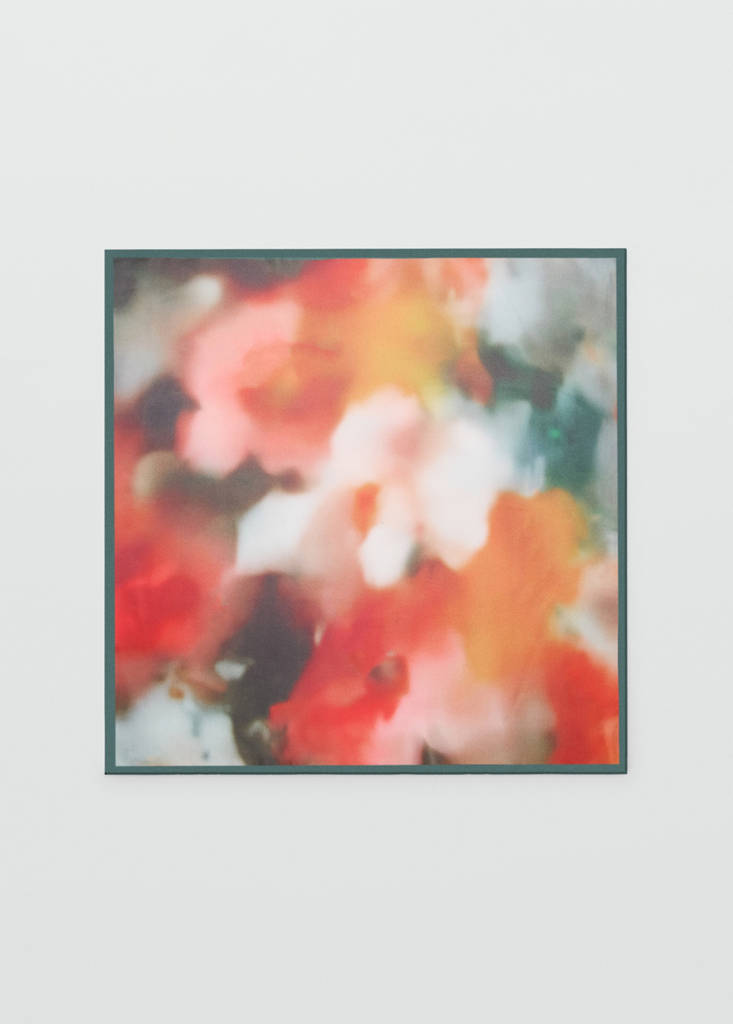 Printed satin scarf — Orange